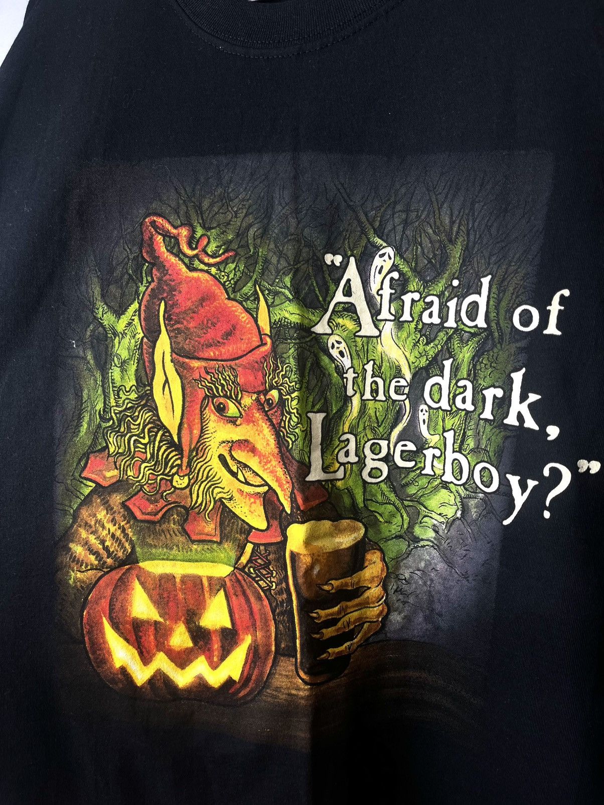 Vintage Vintage 2000's Taste Something Lagerboy Beer Witch T Shirt Size US XL / EU 56 / 4 - 2 Thumbnail