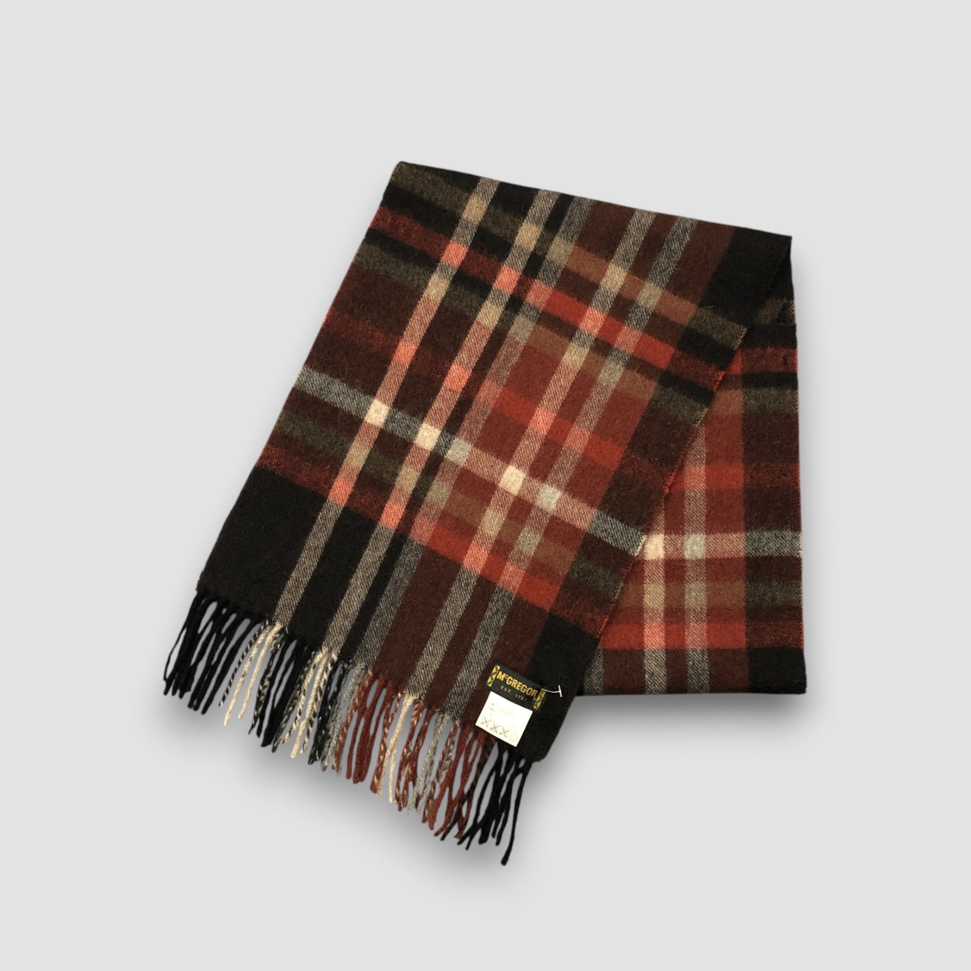 McGregor Vintage McGregor Scarf Muffler Wool Plaid Winter Scarves Size ONE SIZE - 3 Thumbnail