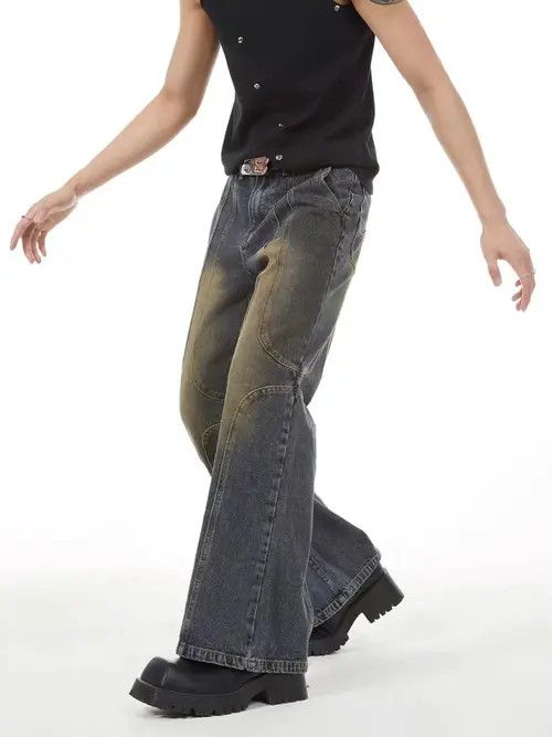 VIBE Vintage individual cut design wide leg jeans Size US 32 / EU 48 - 3 Thumbnail
