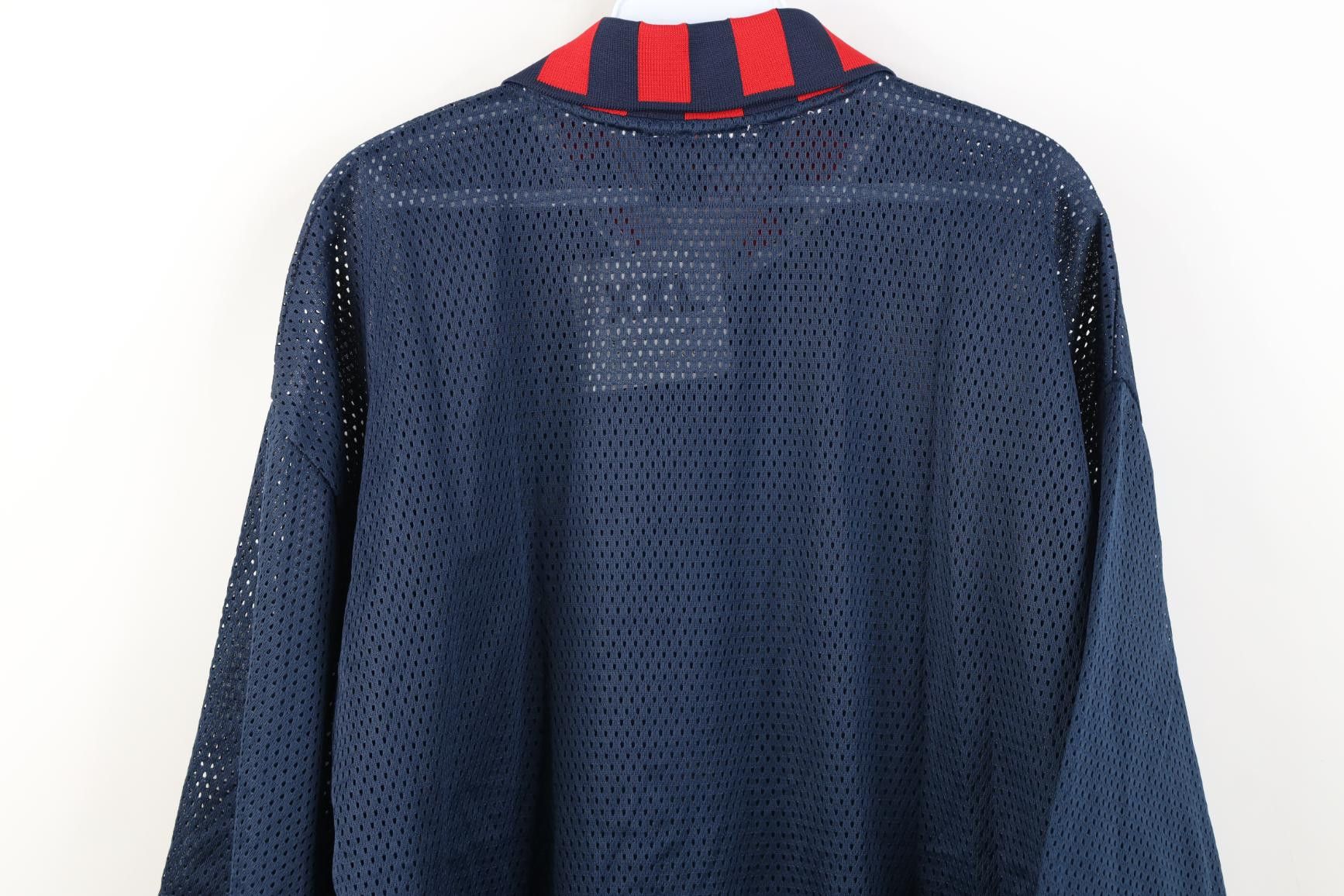 Vintage Deadstock Vintage 90s Y2K Mesh 1/4 Zip Polo Shirt Hip Hop Size US XXL / EU 58 / 5 - 15 Thumbnail