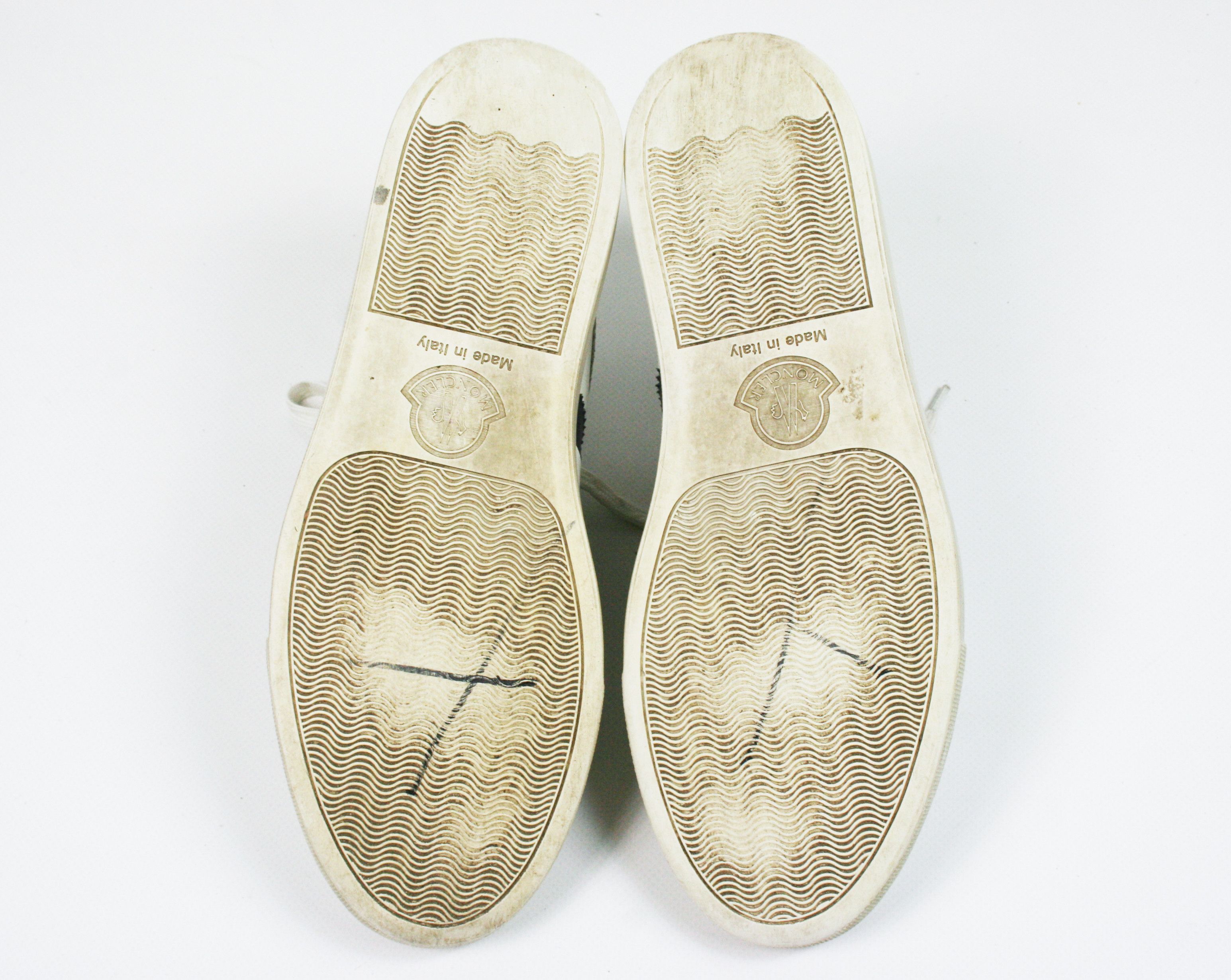 Moncler Distressed "New Leni" Low Leather Sneakers Size US 9 / IT 39 - 11 Thumbnail