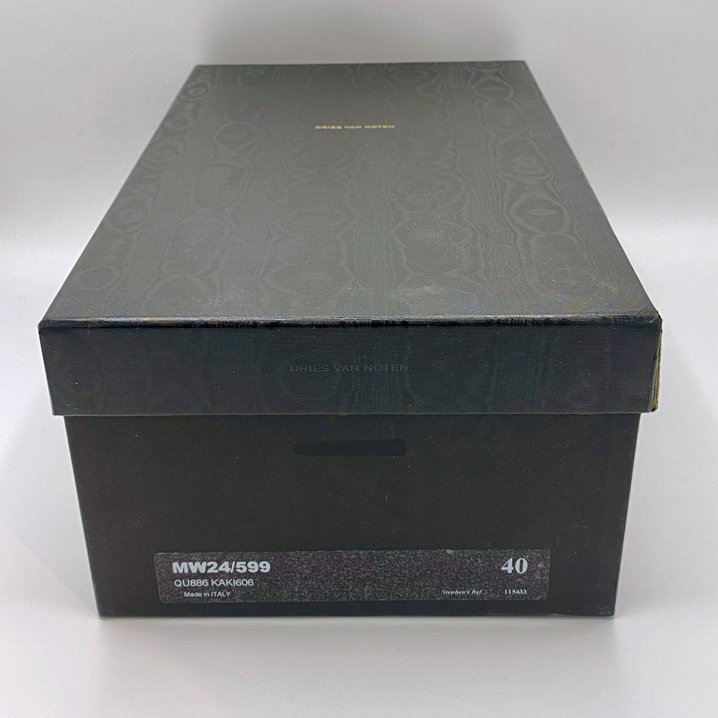Dries Van Noten Dries Van Noten Slip Ons cowhide Green/Black EU40 Size US 10 / IT 40 - 10 Thumbnail