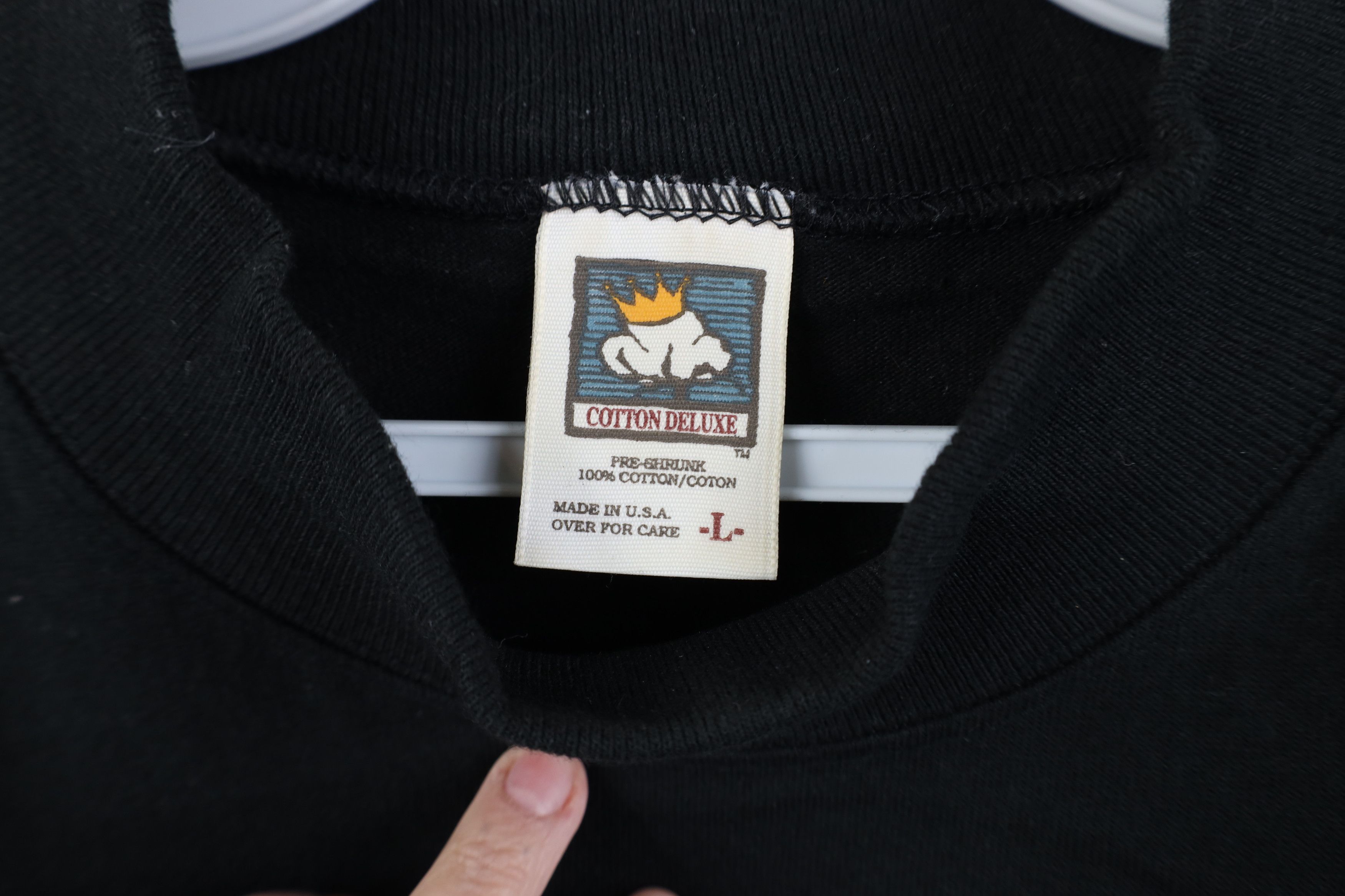 Vintage Vintage 90s Streetwear Cotton Mock Neck T-Shirt Black USA Size US L / EU 52-54 / 3 - 4 Thumbnail