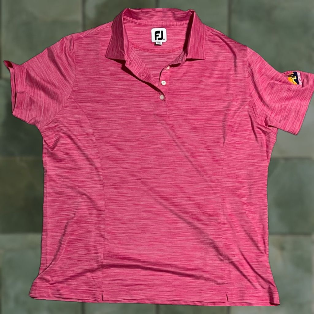 Footjoy FootJoy Polo Shirt Women's Pink XL Short Sleeve Embroidered Bay Creek Golf Club Button Collared Casual Golf Apparel Size 40" / US 18 - 1 Thumbnail