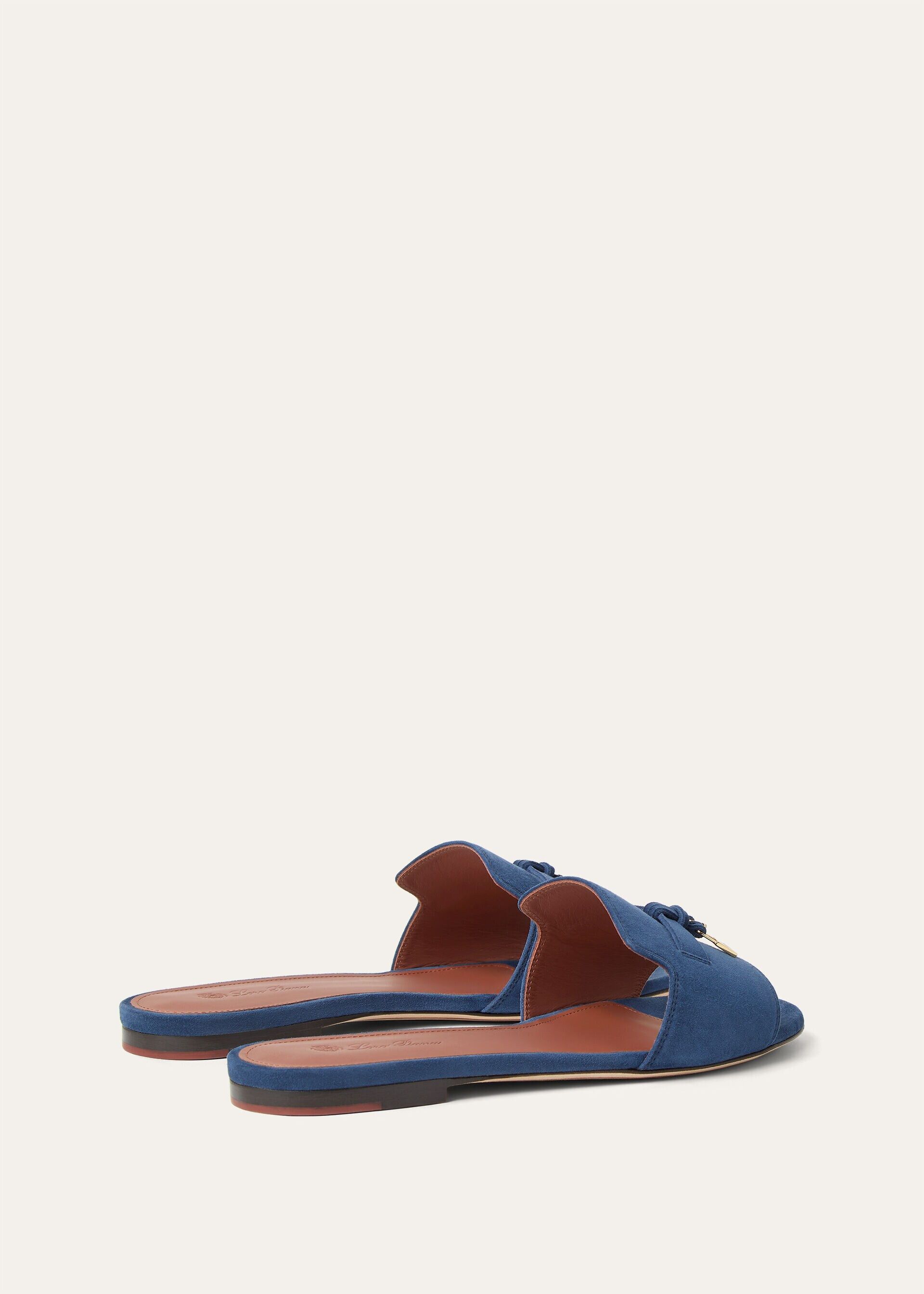 Loro Piana os11x0326 FAI5580 Summer Charms Sandals in Ocean Cavern Size US 9 / IT 39 - 3 Thumbnail
