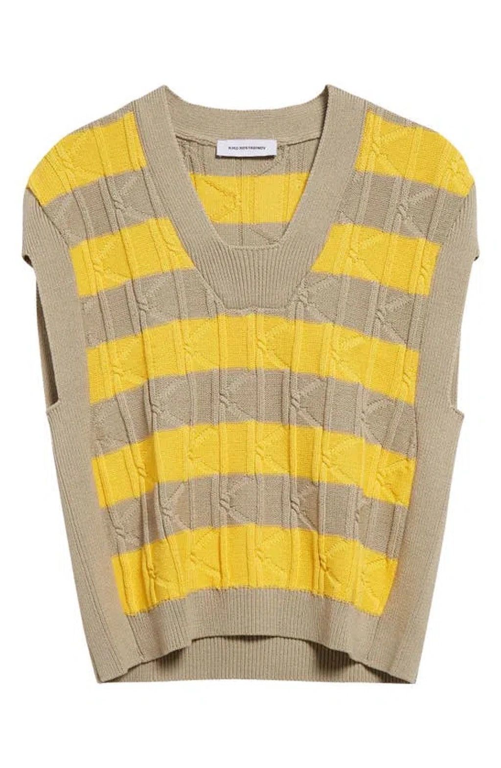 Kiko Kostadinov 24ss Merli Twinset Vest Beige / Yellow