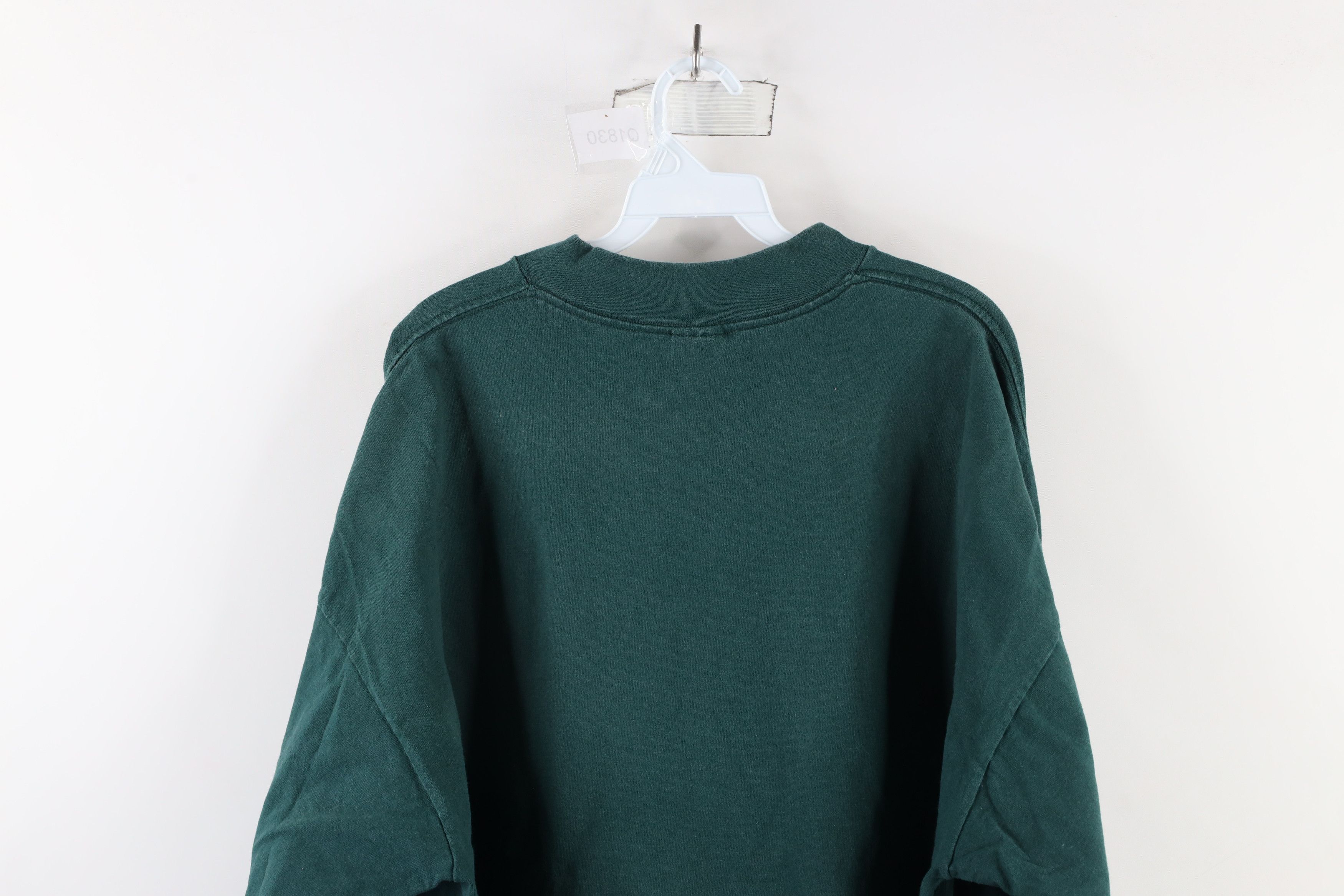 Nike × Vintage Vintage 90s Nike Swoosh Heavyweight Mock Neck T-Shirt USA Size US XXL / EU 58 / 5 - 8 Thumbnail