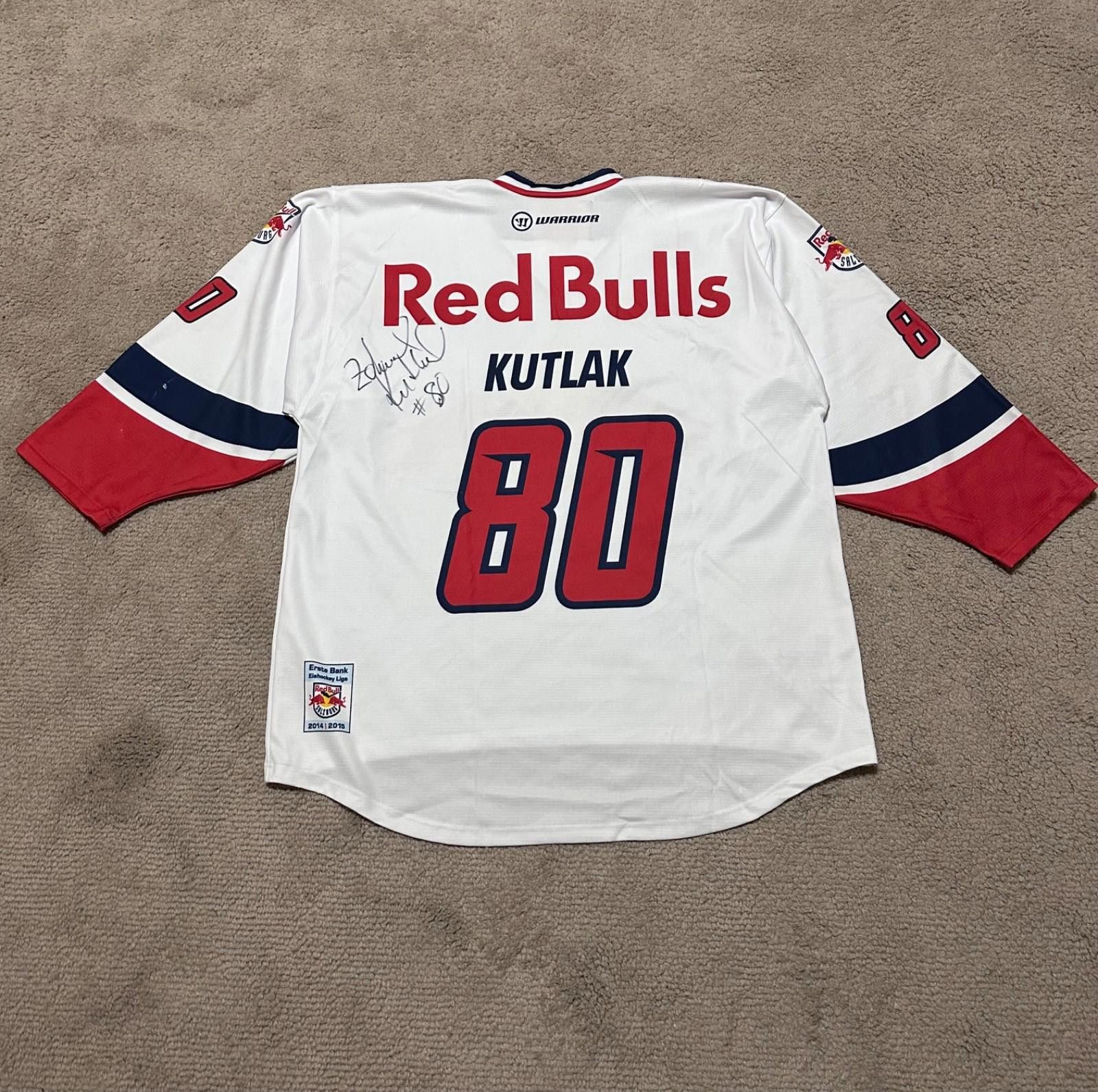 Warrior RED BULL SALZBURG 80 KUTLAK 2017/18 ICE HOCKEY SHIRT JERSEY Size US XXL / EU 58 / 5 - 7 Thumbnail