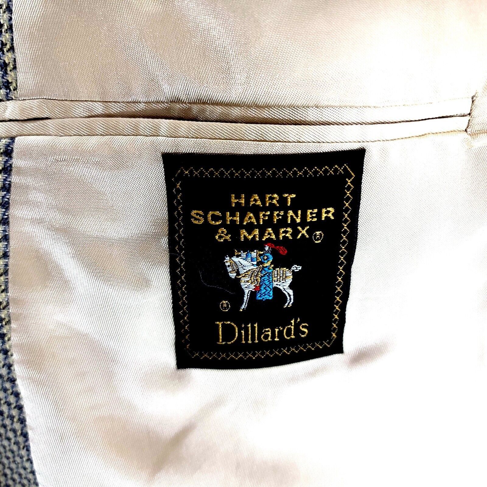Hart Schaffner Marx Hart Schaffner Marx Wool 2 Button Sport Coat 42R Gray Tan Gr Size 42R - 7 Thumbnail