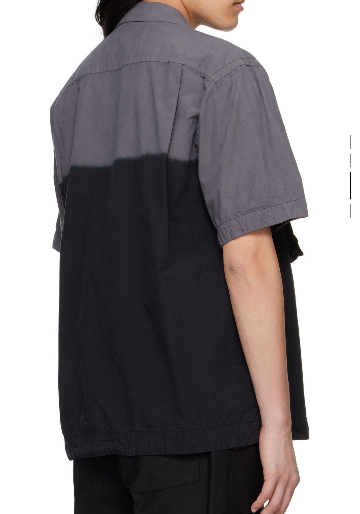 Sacai SACAI Black & Gray Garment Dye Shirt Size US L / EU 52-54 / 3 - 2 Thumbnail