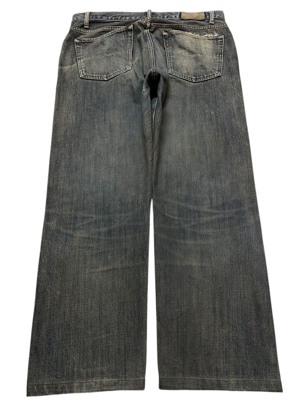 Japanese Brand Vintage Japanes Brand Mud Wash Faded Distressed Baggy Jeans Size US 34 / EU 50 - 2 Thumbnail