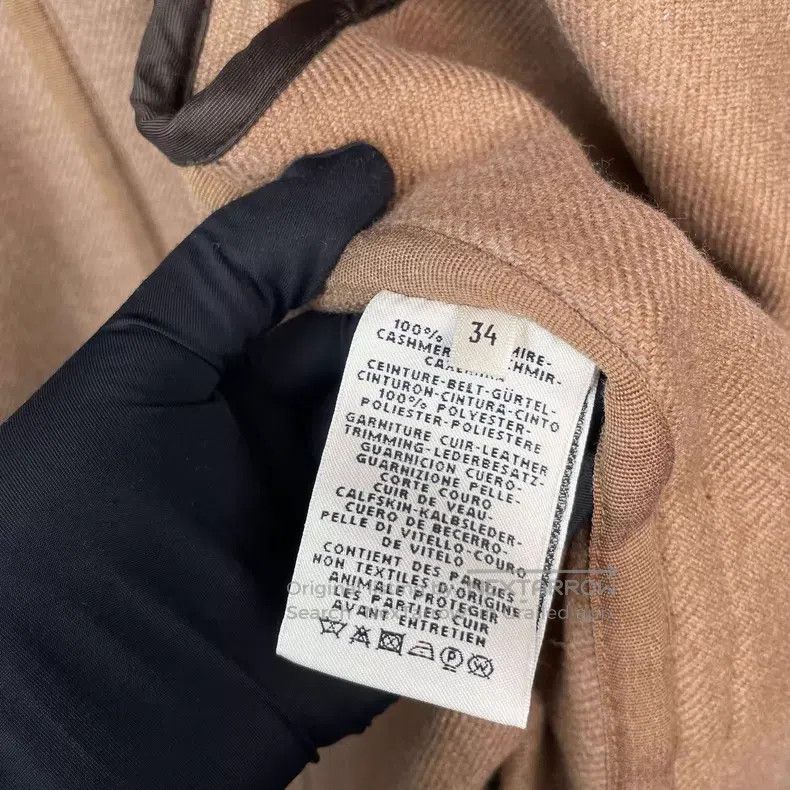 Hermes Hermes Orange Cashmere Hooded Belted Long Sleeve Coat Size XXS / US 00 / IT 34 - 8 Thumbnail