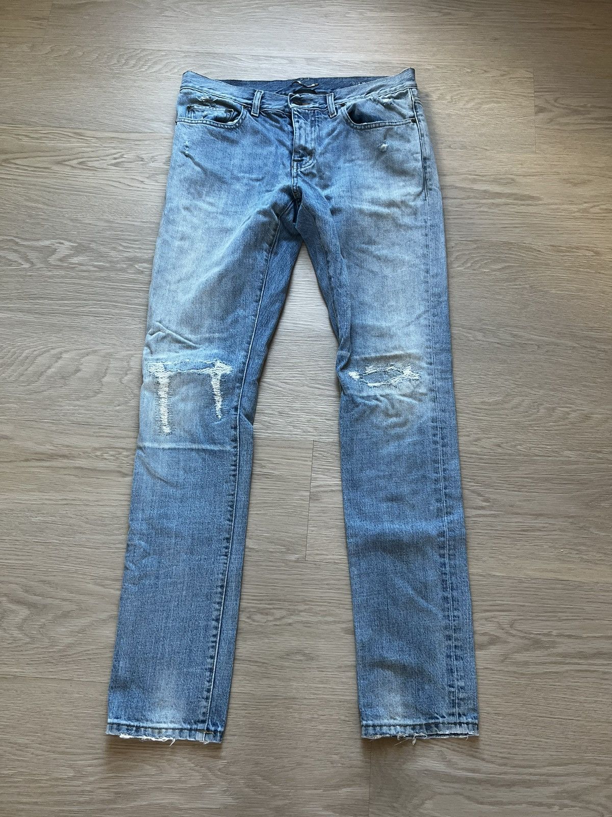 image of YVES Saint Laurent YSL Denim Jeans in Blue, Men's (Size 31)