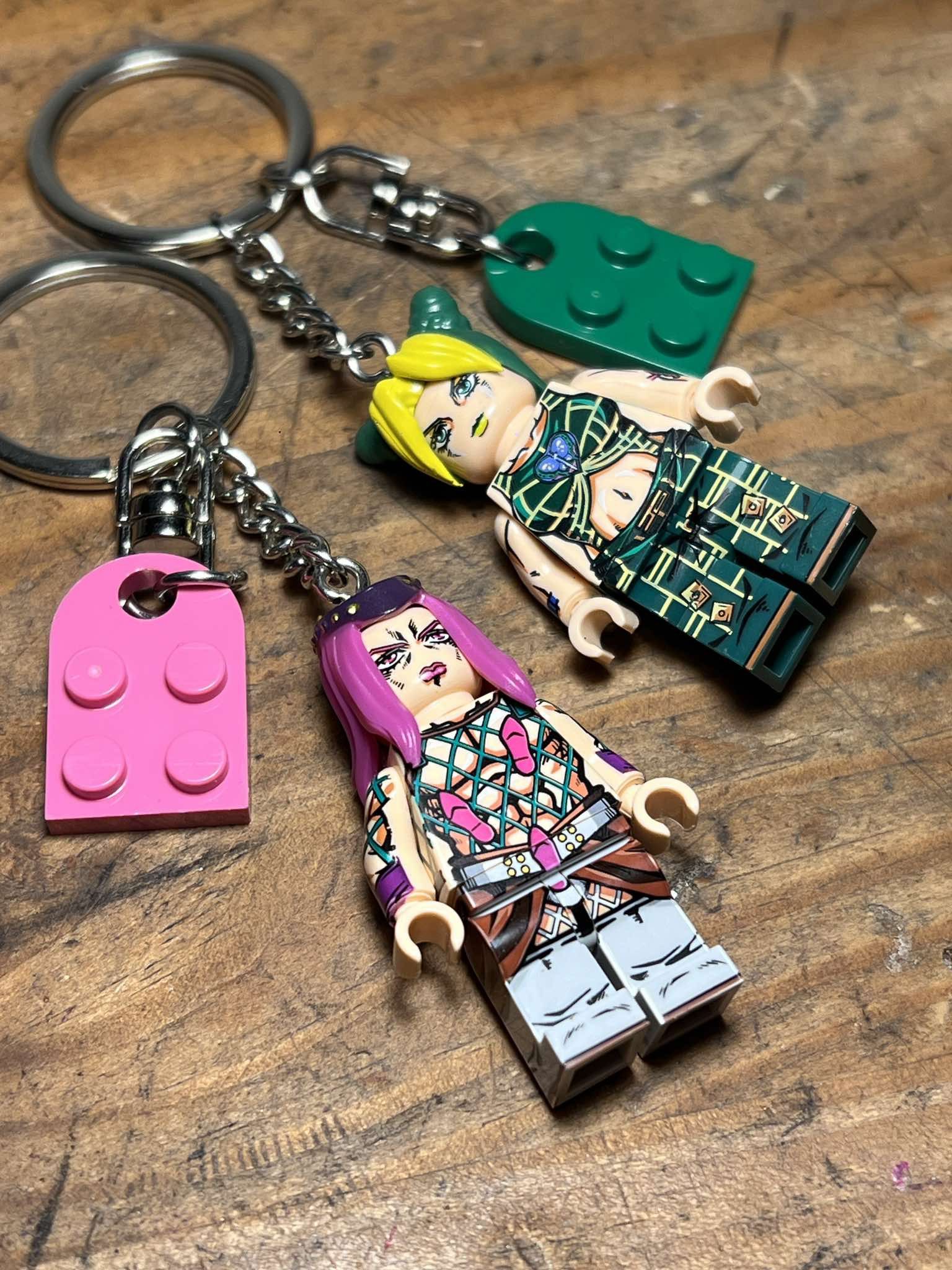 Anime Jojo Jolyne Anasui anime mini figurine keychain keyring Size ONE SIZE - 3 Thumbnail