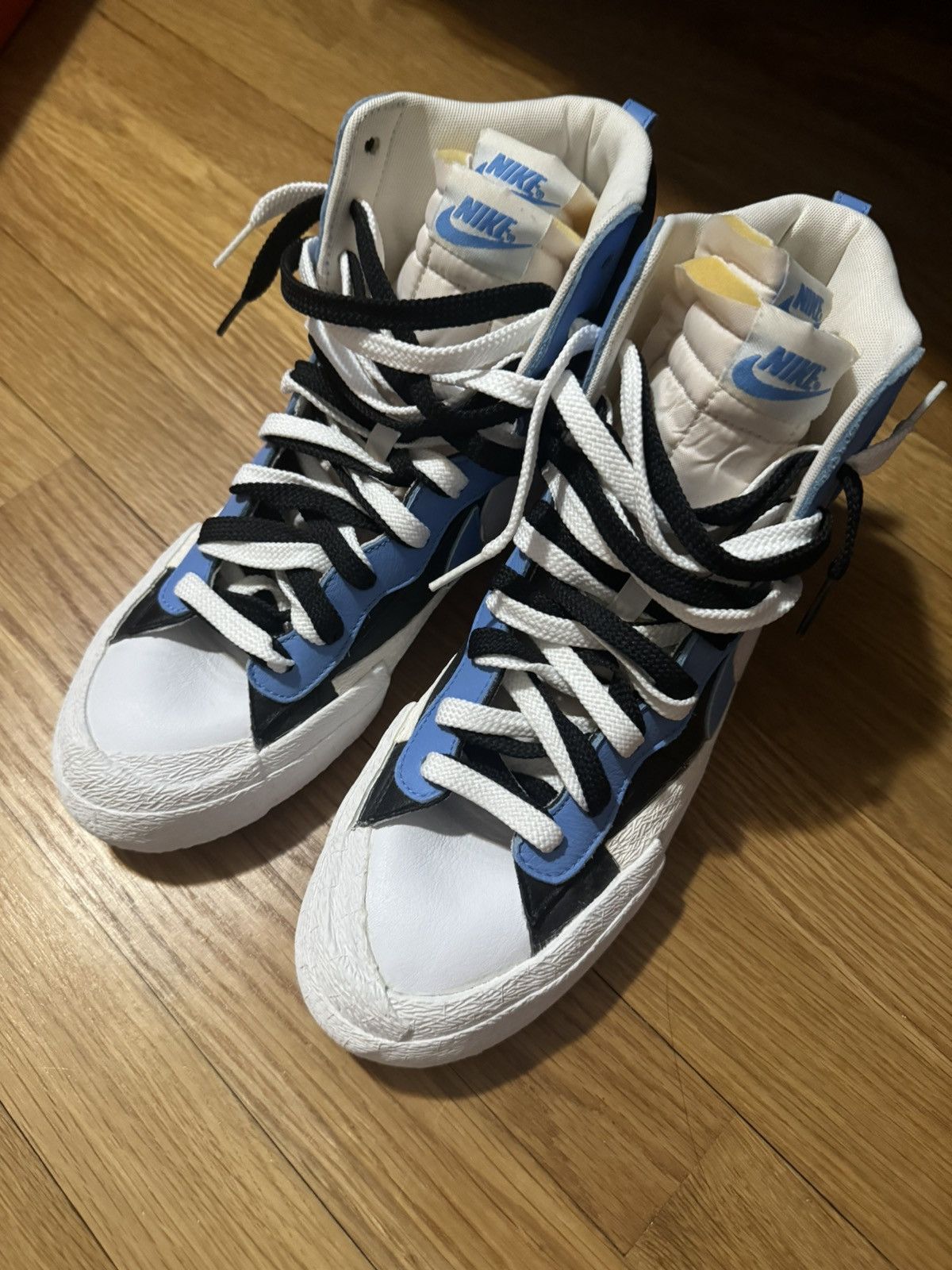 image of Nike x Sacai Blazer Mid Shoes in Black, Men's (Size 10.5)