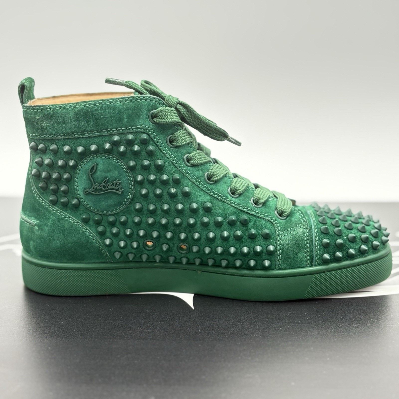 Christian Louboutin Spikes ' Green ' EXCELLENT CONDITION!