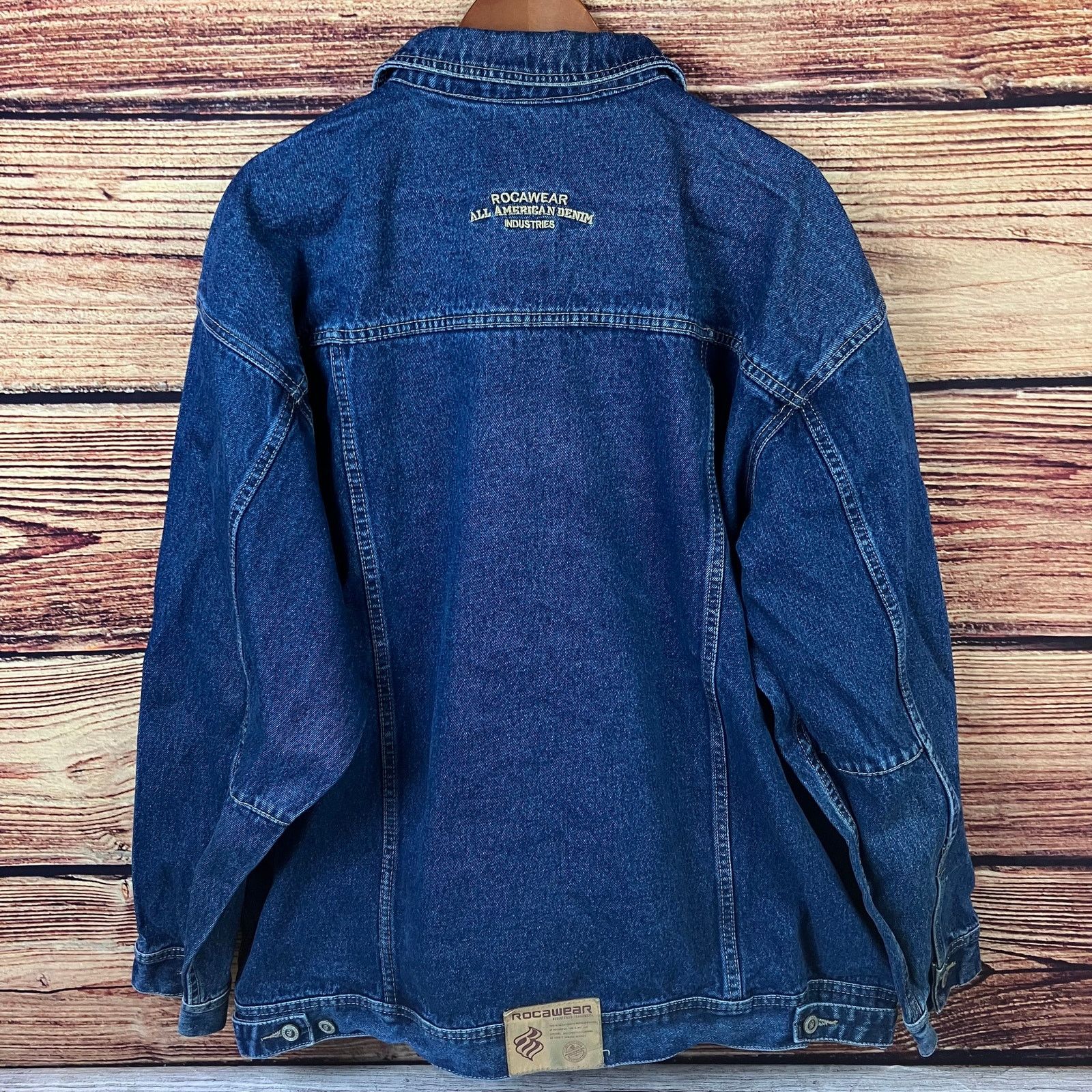 Rocawear × Vintage Vintage Y2k Rocawear Heavy Denim Jacket Size US XXL / EU 58 / 5 - 9 Thumbnail