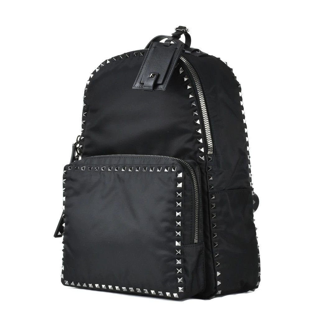 Valentino Valentino Garavani Studded Black Nylon Backpack Size ONE SIZE - 1 Thumbnail