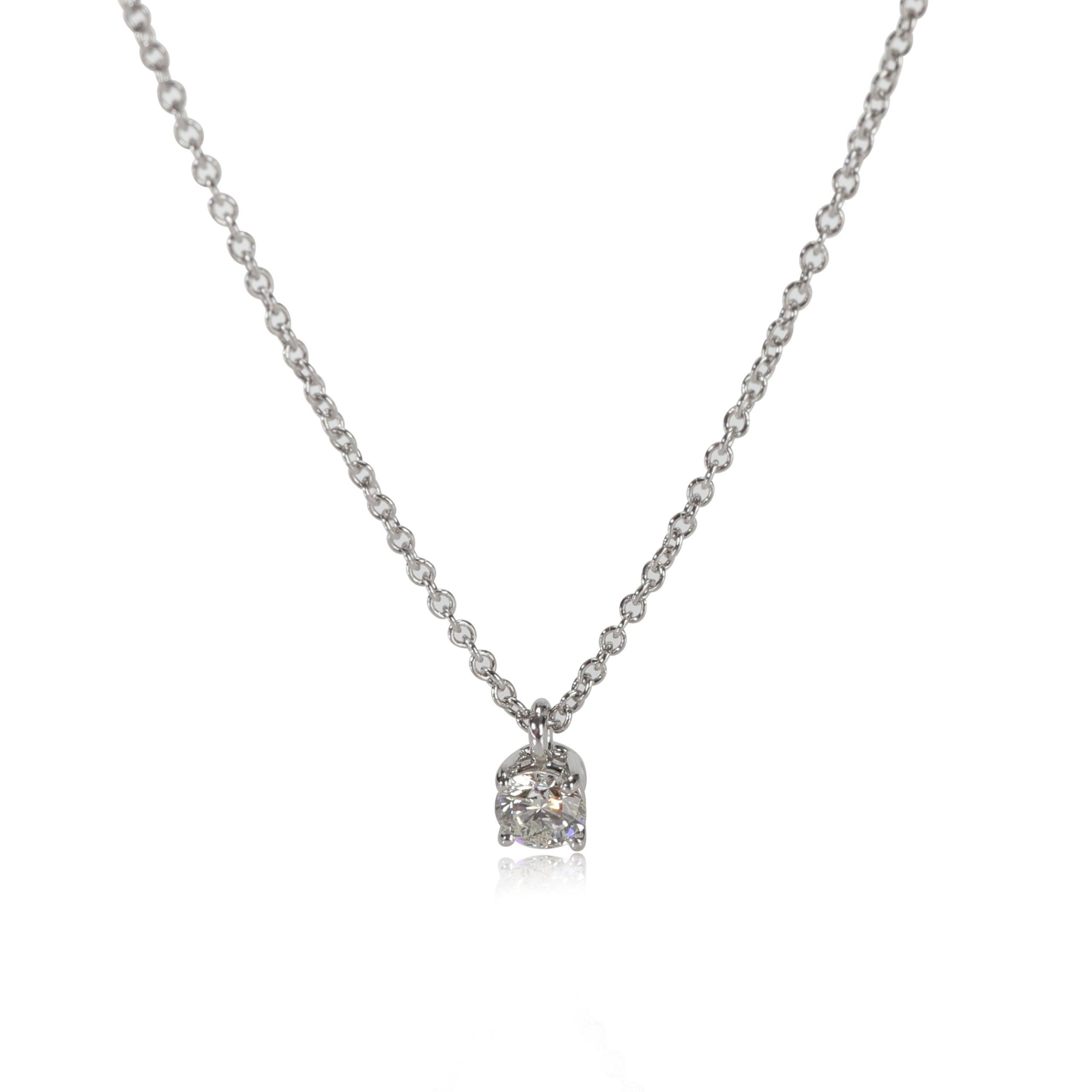 Tiffany & Co. Diamond Solitaire Pendant in Platinum DEF VS 0.17 CTW