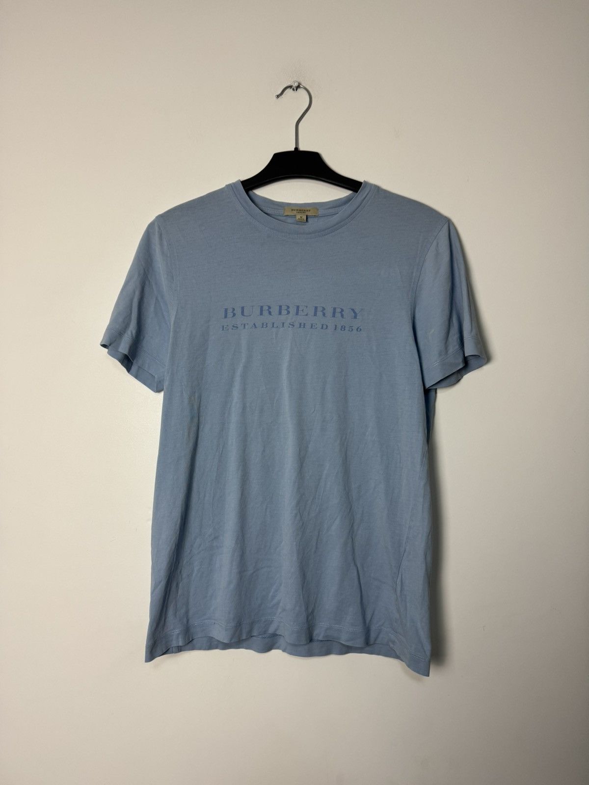 Burberry Burberry Logo Tee Blue Vintage Luxury Designer Size US M / EU 48-50 / 2 - 1 Thumbnail