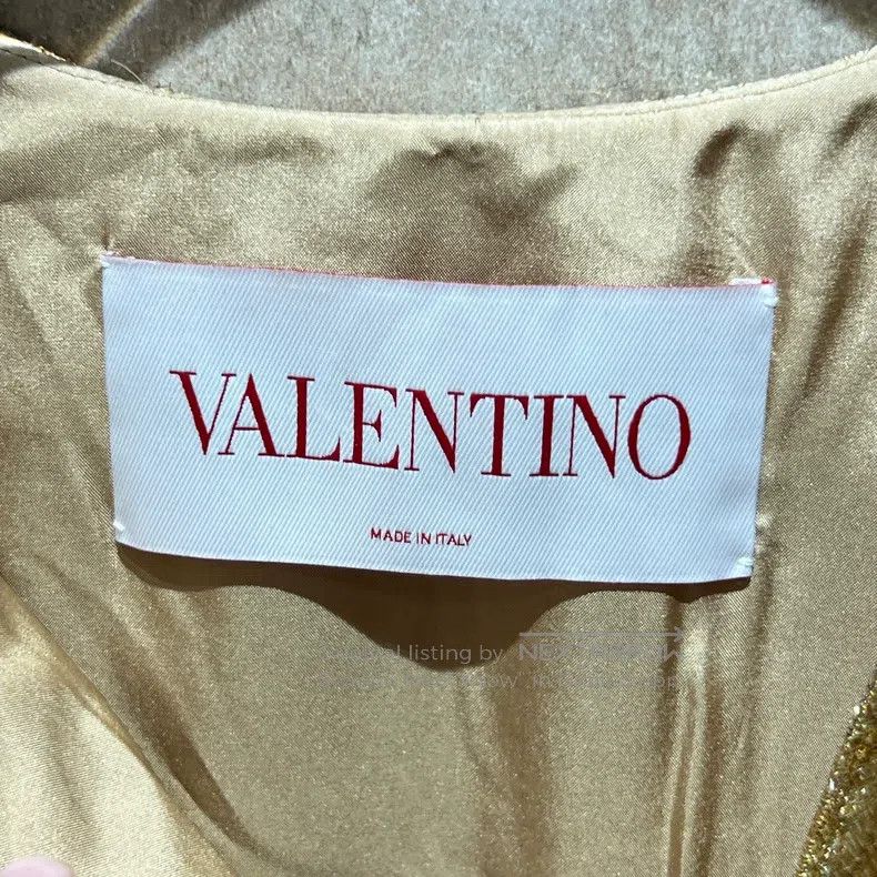 Valentino Valentino A gold embroidered V-line dress Size XS / US 0-2 / IT 36-38 - 3 Thumbnail
