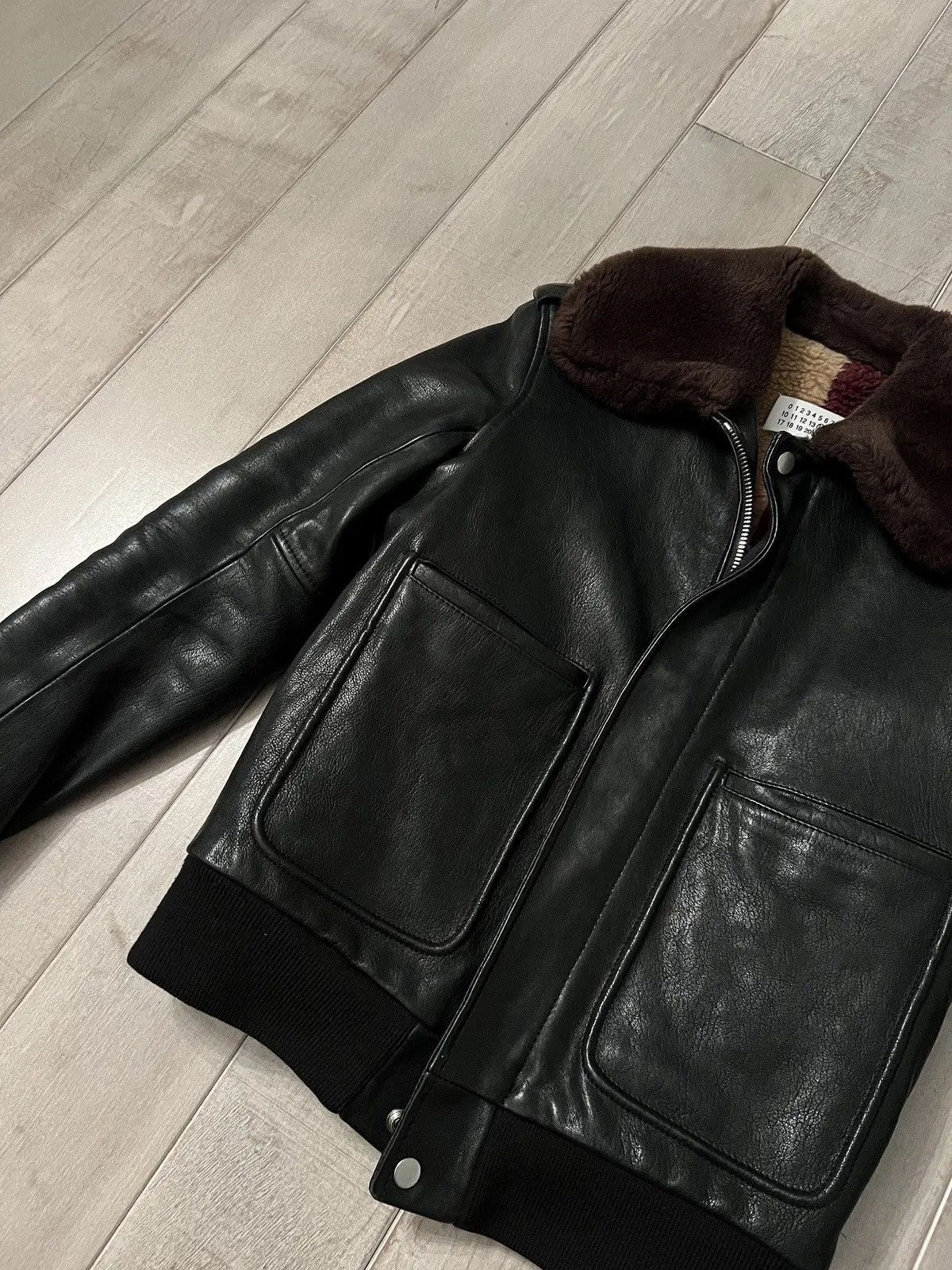 Maison Margiela Maison Margiela Faux Shearling Flight Leather Jacket Size US S / EU 44-46 / 1 - 1 Thumbnail