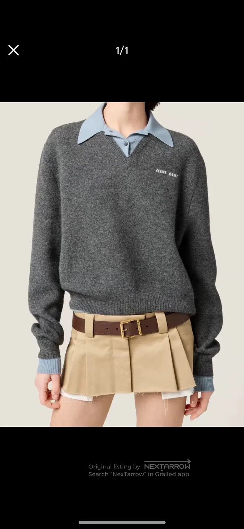 Miu Miu Miu Miu 38 Leave two pieces of polo Size M / US 6-8 / IT 42-44 - 1 Thumbnail