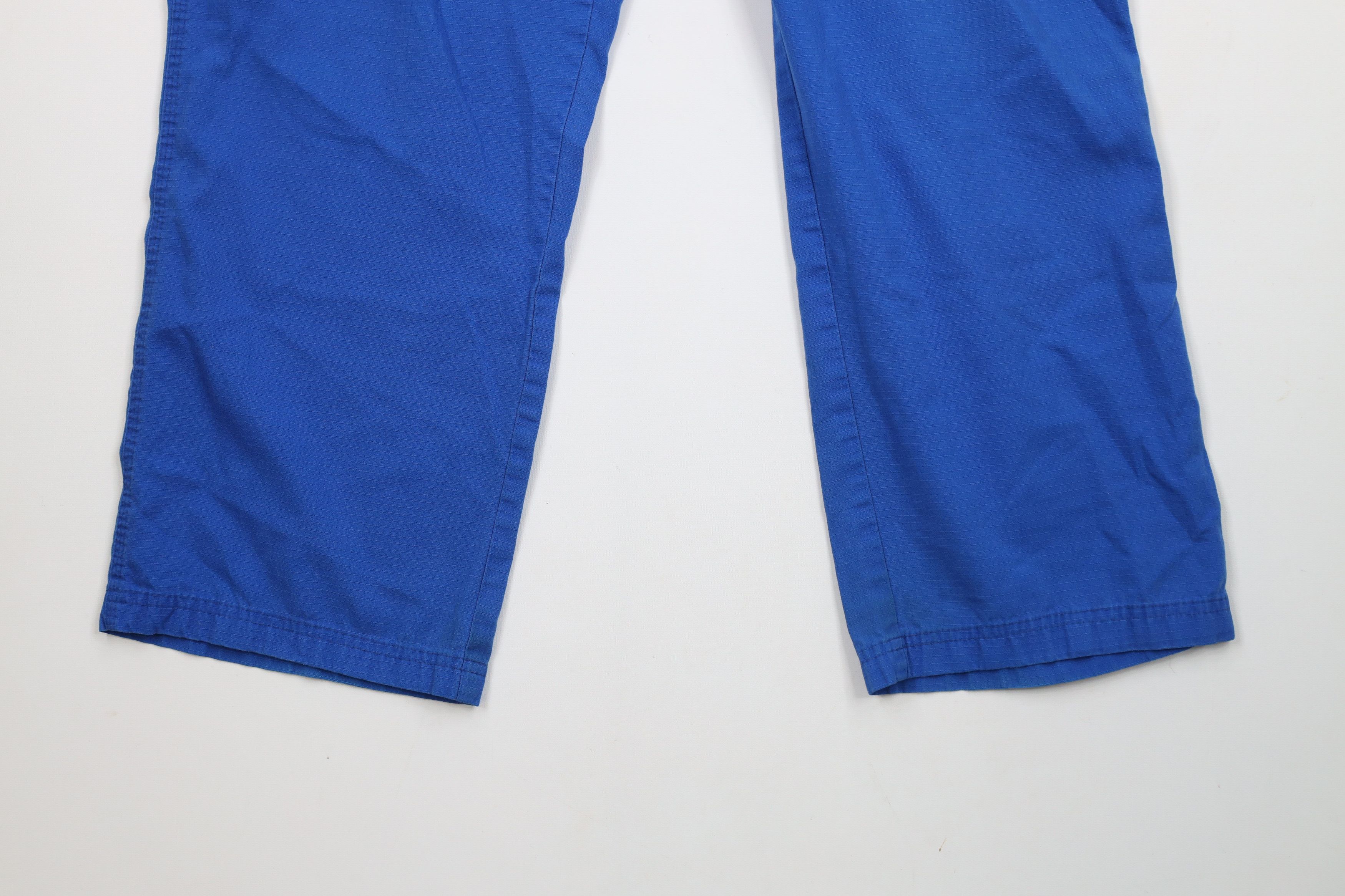 Carhartt × Vintage Vintage Y2K Carhartt Wide Leg Cargo Pants Blue Cotton Size US 34 / EU 50 - 4 Thumbnail