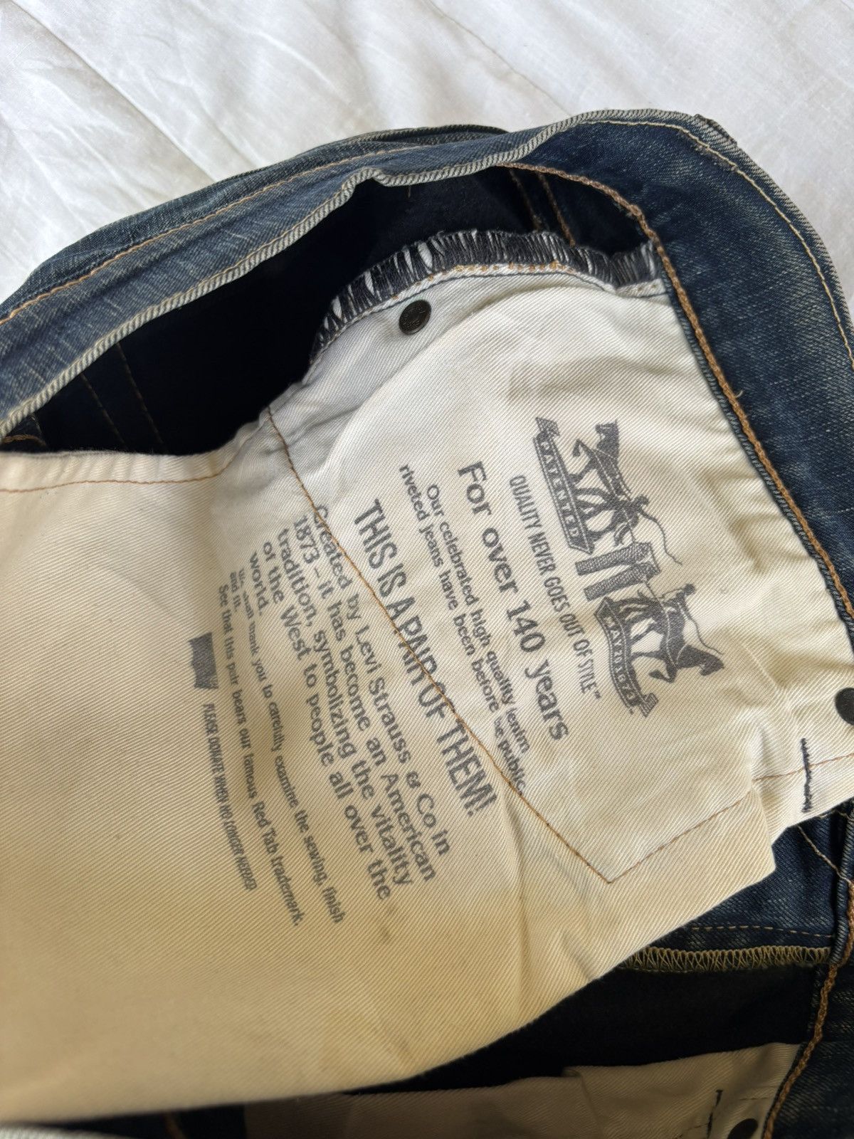 If Six Was Nine Vintage Levis 505 Mud Wash Rusty Jeans Distressed Denim Size US 31 - 12 Thumbnail