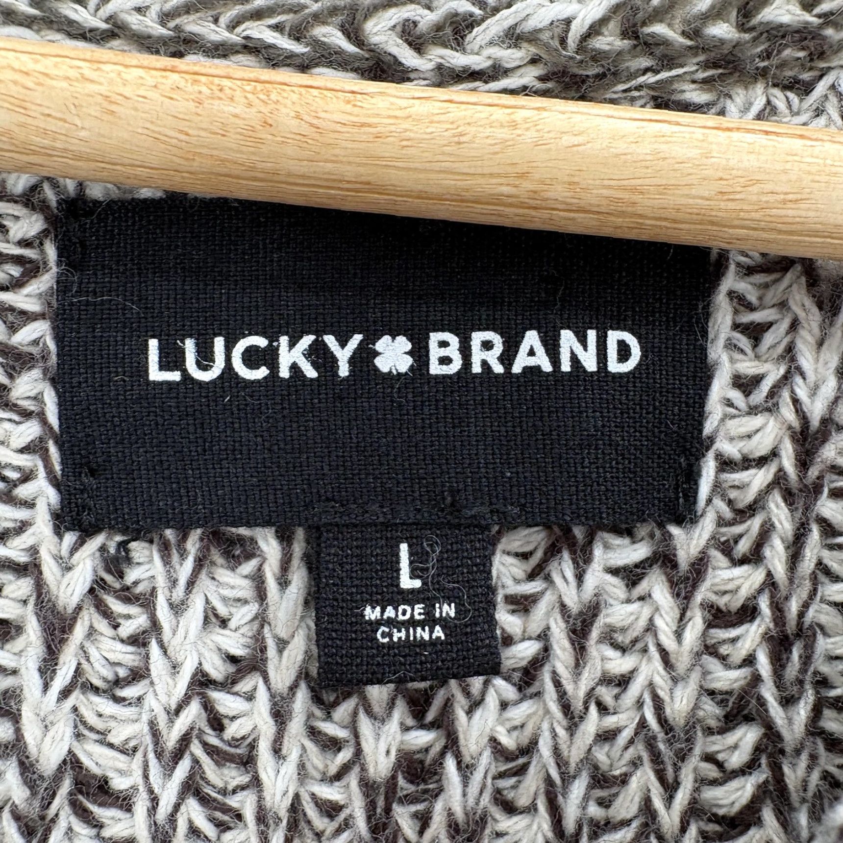 Lucky Brand Lucky Brand Sweater Womens Large Gray Acrylic Chunky Knit Crewneck Pullover NWT Size L / US 10 / IT 46 - 4 Thumbnail