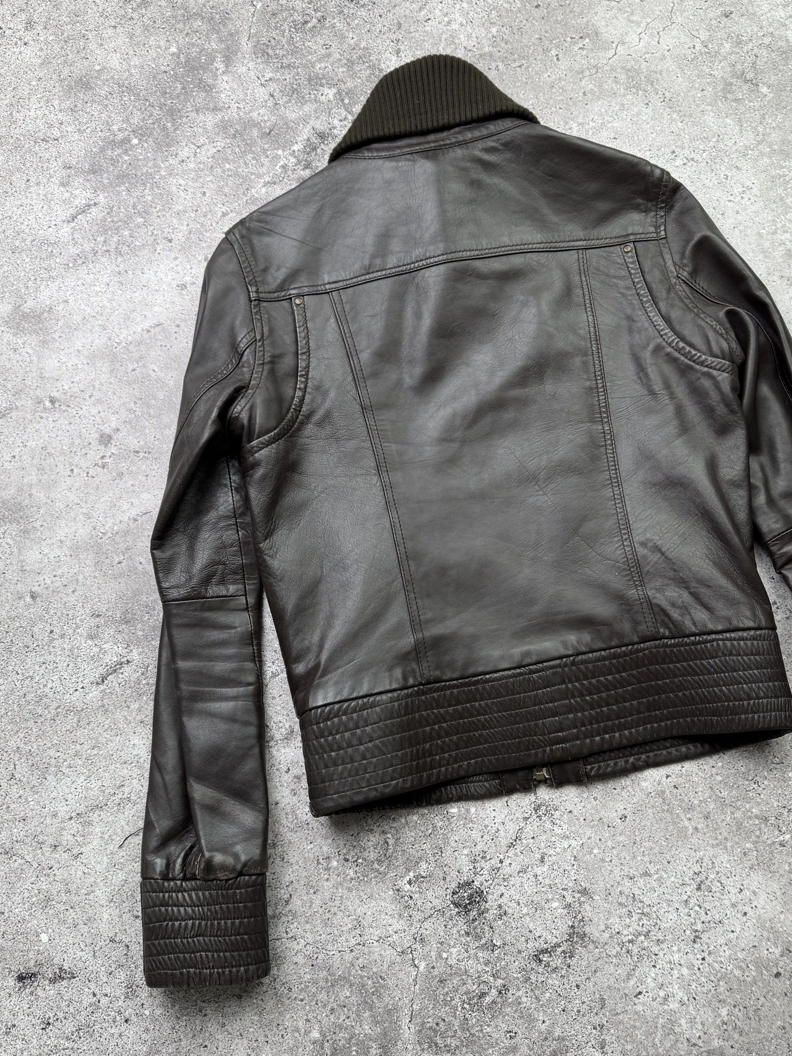 Japanese Brand Vintage Cropped Leather Jacket C397(V102) Size M / US 6-8 / IT 42-44 - 11 Thumbnail