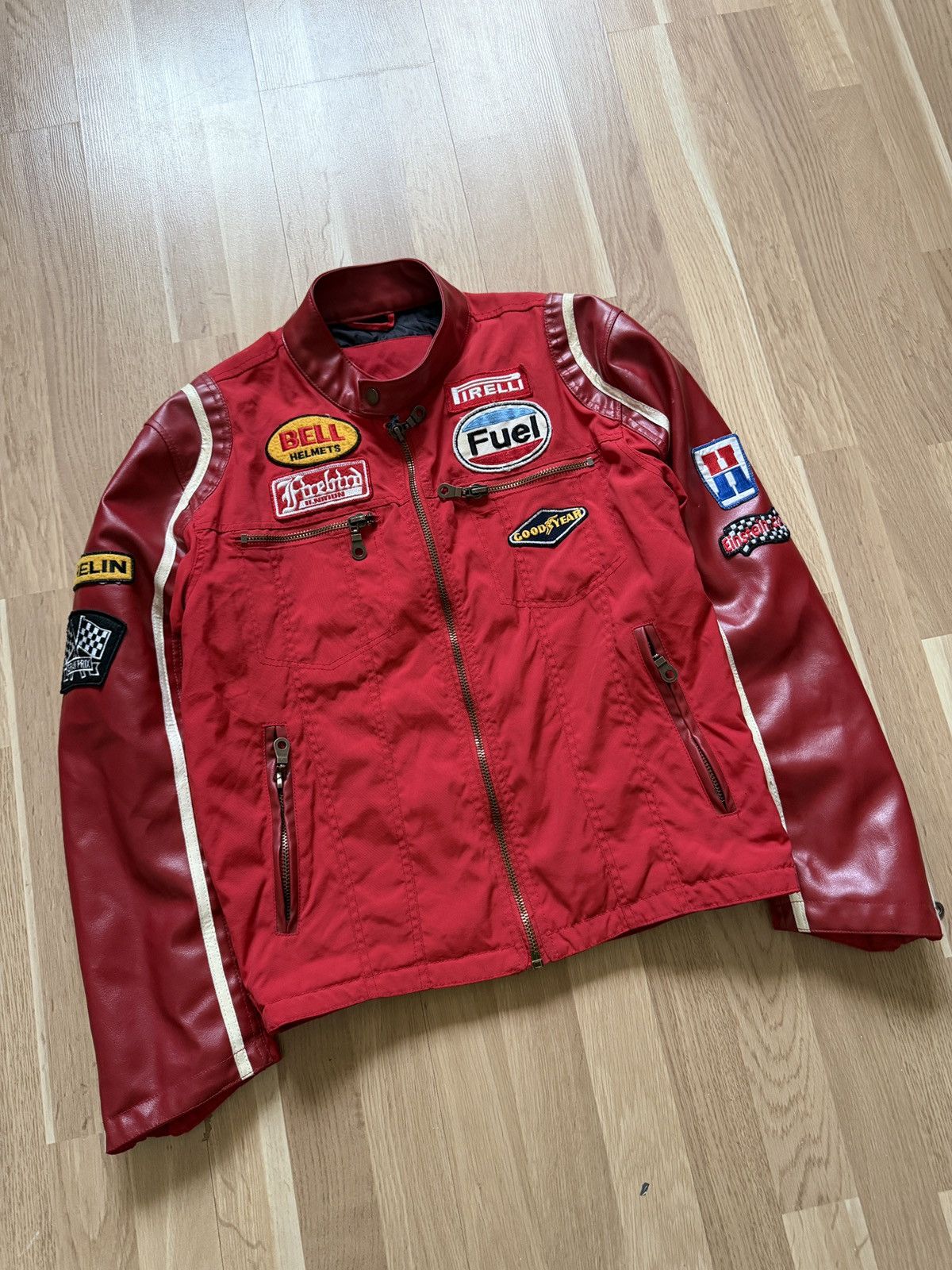 NASCAR Nascar racing moto formula 1 jacket vintage leather 2000s Size US M / EU 48-50 / 2 - 2 Thumbnail