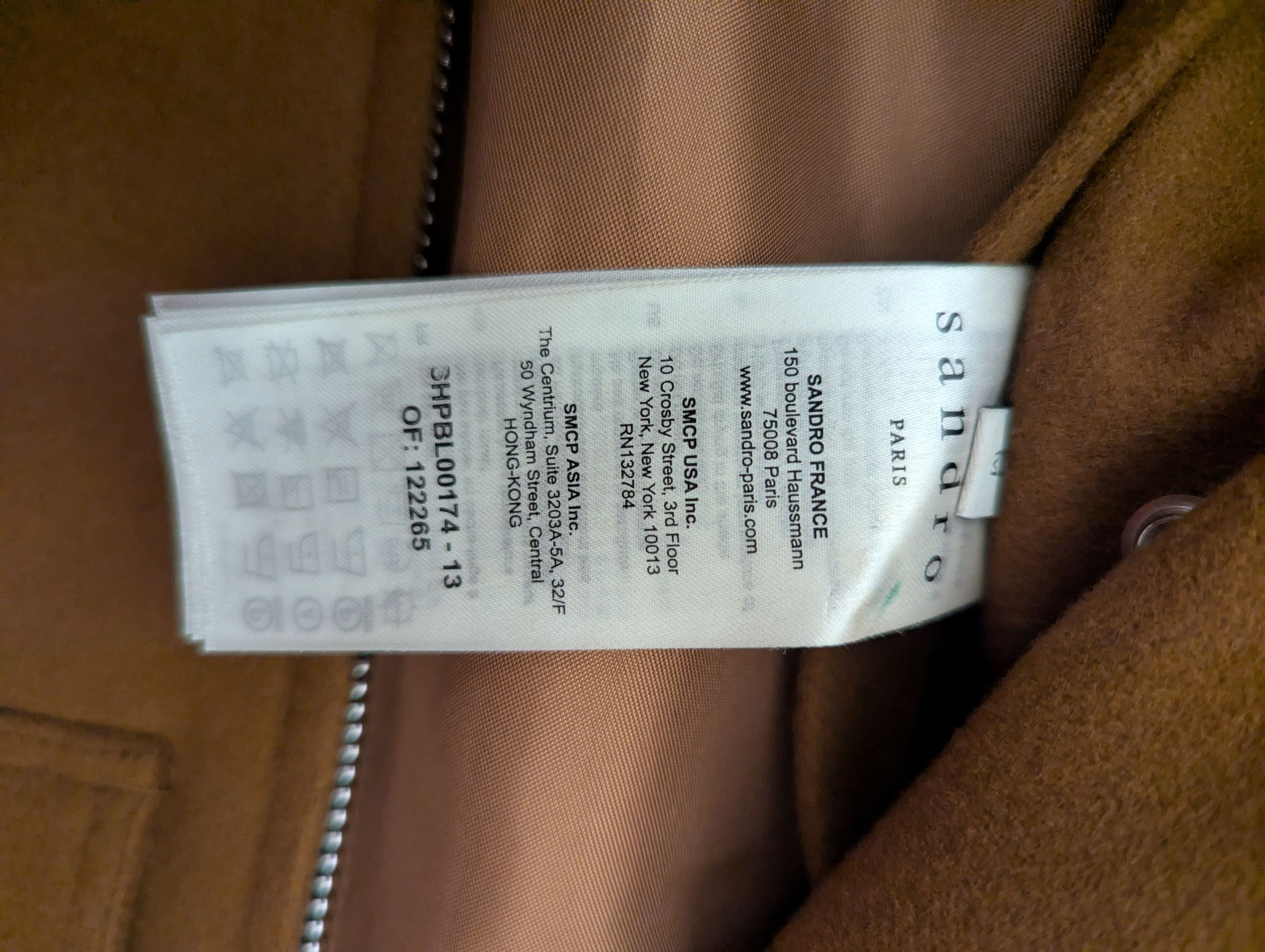 Sandro Sandro Shearling-Collar Aviator Jacket Size US L / EU 52-54 / 3 - 3 Thumbnail