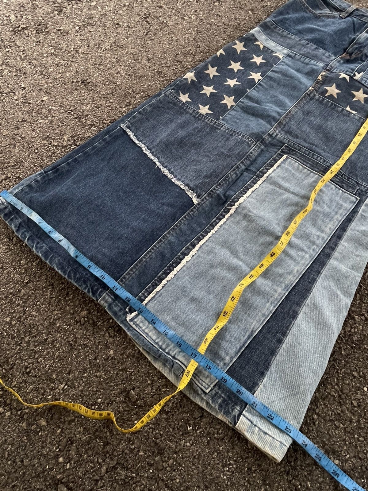 Hysteric Glamour Hysteric Glamour Patchwork Denim Star Pattern Long Skirt Size 29" - 11 Thumbnail