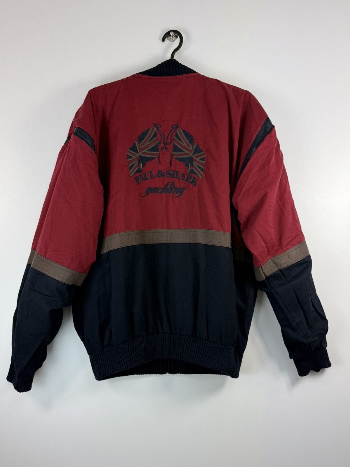 Paul & Shark Paul&Shark big logo British flag reversible wool bomber Size US L / EU 52-54 / 3 - 13 Thumbnail