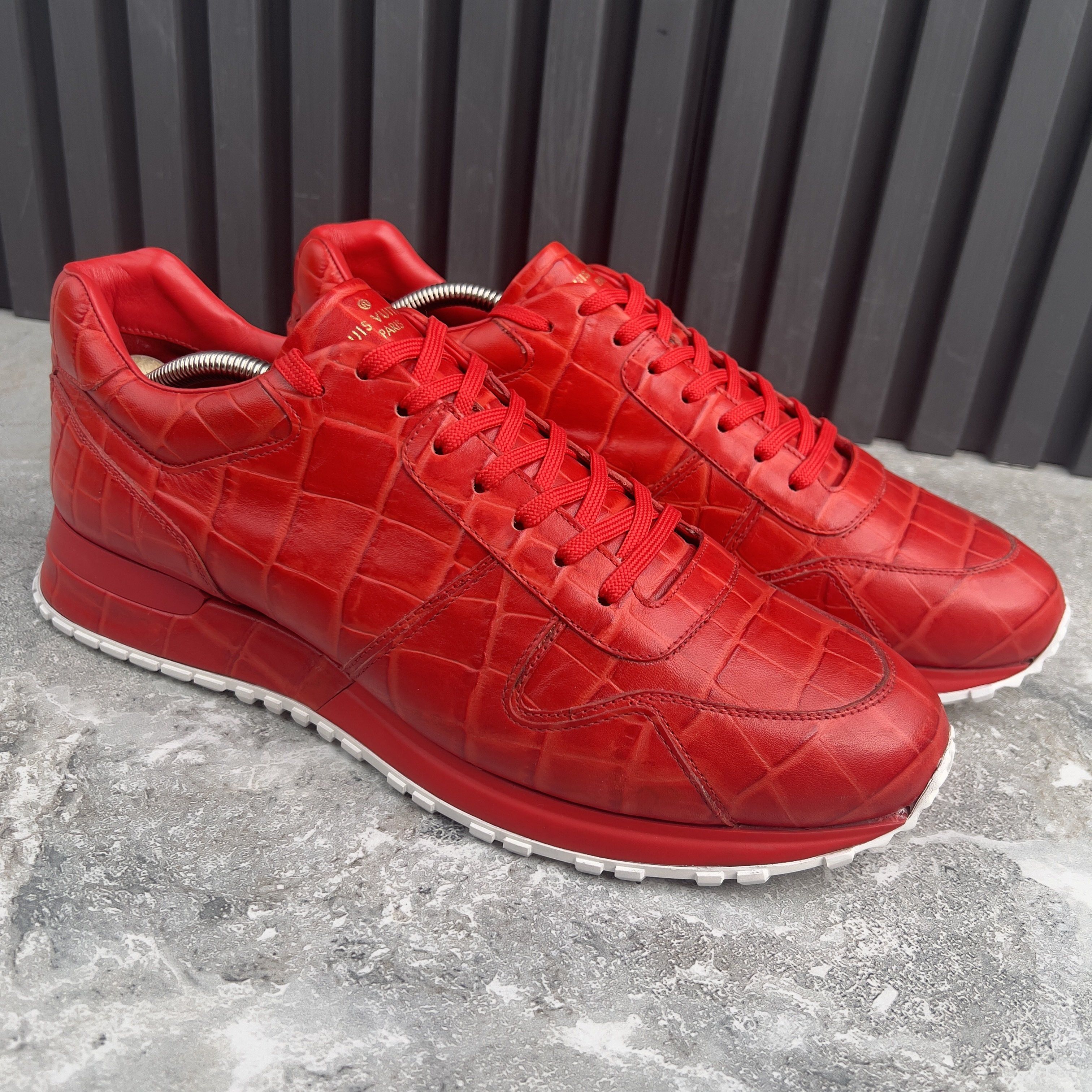 Louis Vuitton Run Away Sneakers Red Pattern Crocodile Leather Size US 9.5 / EU 42-43 - 6 Thumbnail