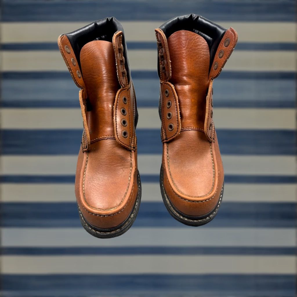 AE Footgear Y2K American Eagle Lug Sole Brown Men’s Sz 10 Leather Chunky American Eagle Outfitters Oxford Leather Upper Comfort Shoes  main image 3