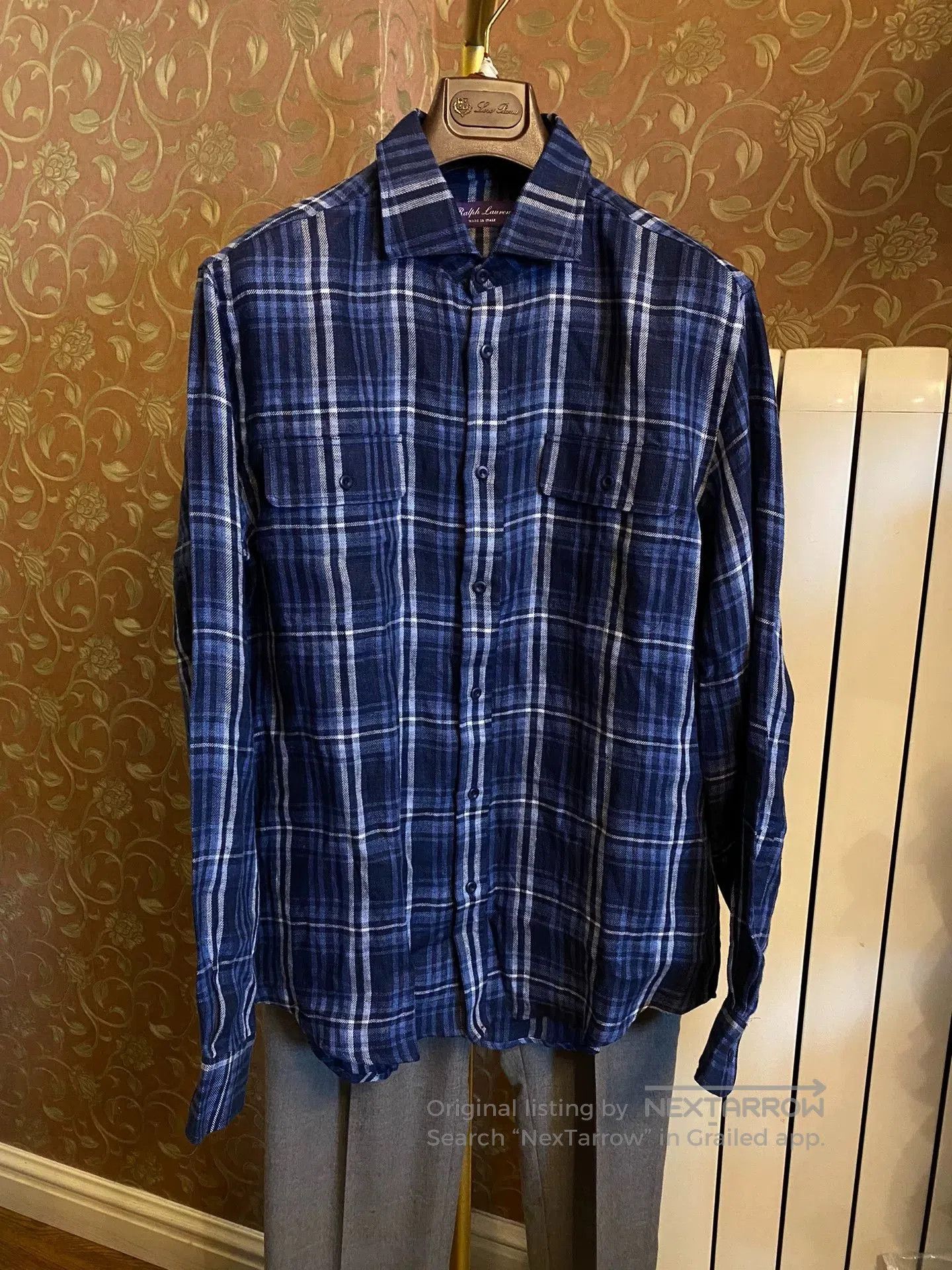 Ralph Lauren Purple Label Ralph Lauren Purple Label Linen Plaid Shirt. Size US L / EU 52-54 / 3 - 1 Thumbnail
