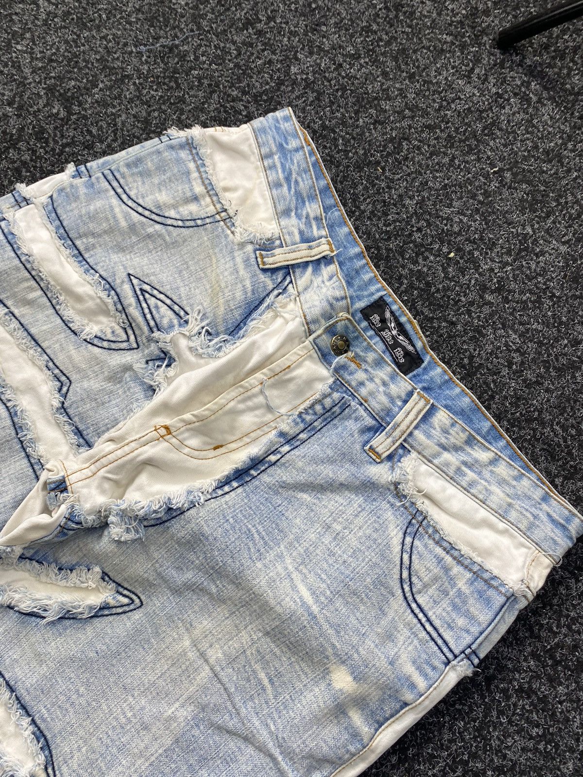 Japanese Brand 🔥OPIUM PUNK GOTHIC DISTRESSED ASYMMETRICAL JEANS CUSTOM 32 Size US 32 / EU 48 - 5 Thumbnail