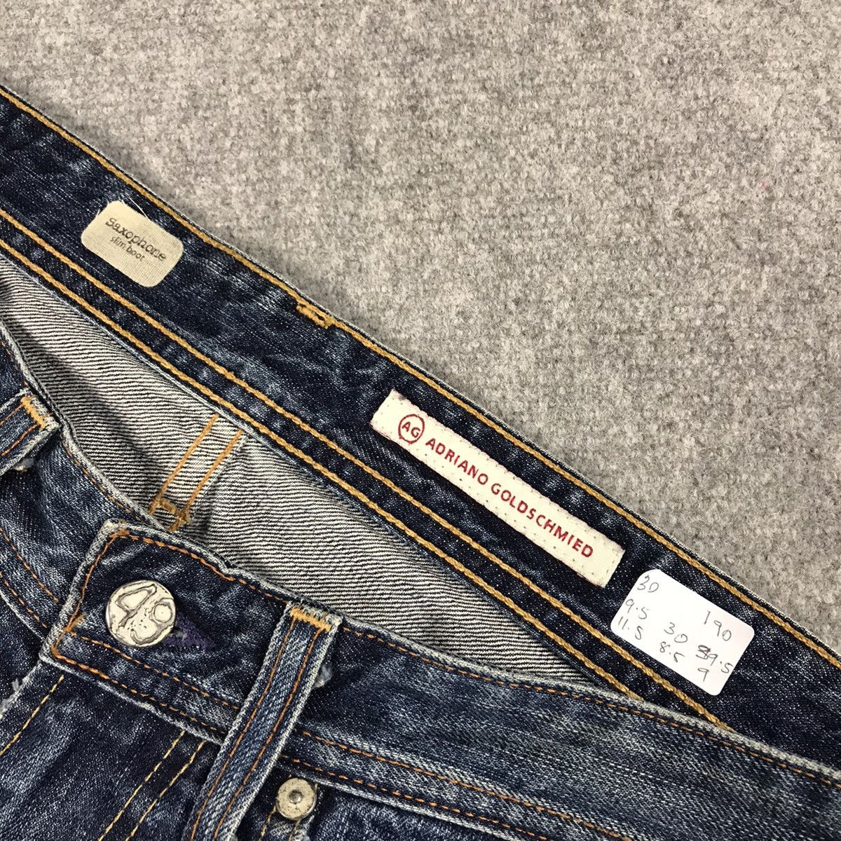 AG Adriano Goldschmied AG ADRIANO GOLDSCHMIED DISTRESSED JEANS BOOTCUT PANTS Size US 30 / EU 46 - 15 Thumbnail