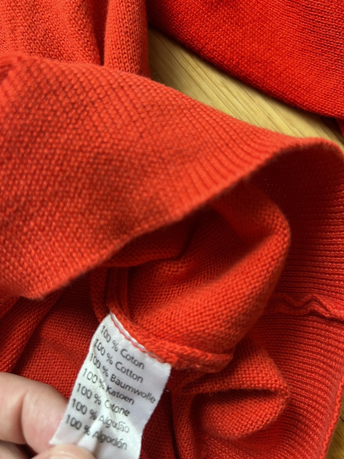 Lacoste × Vintage 1990's Vintage Lacoste Sweater Sweatshirt Red Size US L / EU 52-54 / 3 - 5 Thumbnail