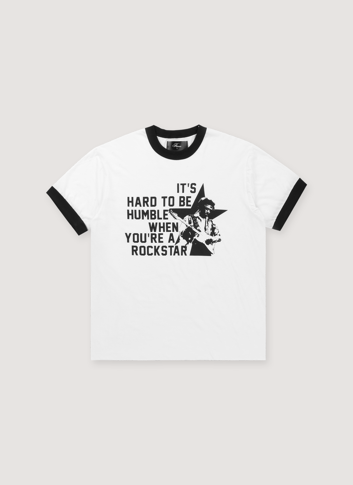 Other Pieces Rockstar Ringer White Black Size US XL / EU 56 / 4 - 1 Thumbnail