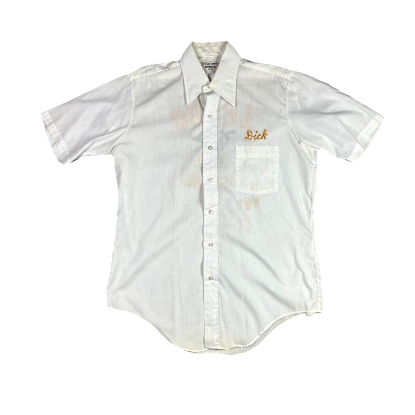 Vintage VINTAGE Zembo Ushers Shirt Button Up Chain Stitch White Size Large 1990s Size US L / EU 52-54 / 3 - 2 Thumbnail