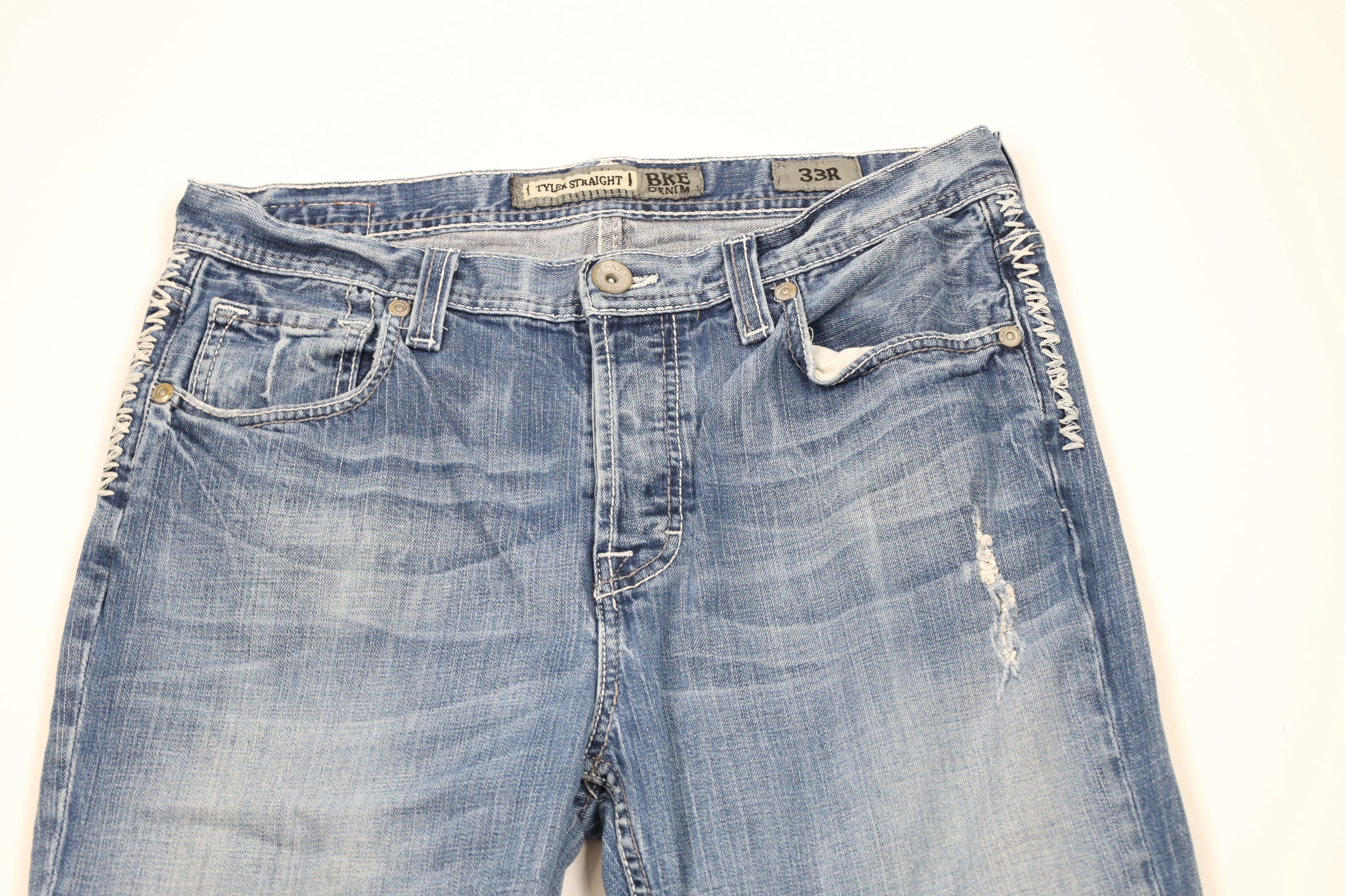 Vintage Buckle BKE Stitch Stretch Tyler Straight Leg Denim Jeans Size US 33 - 2 Thumbnail