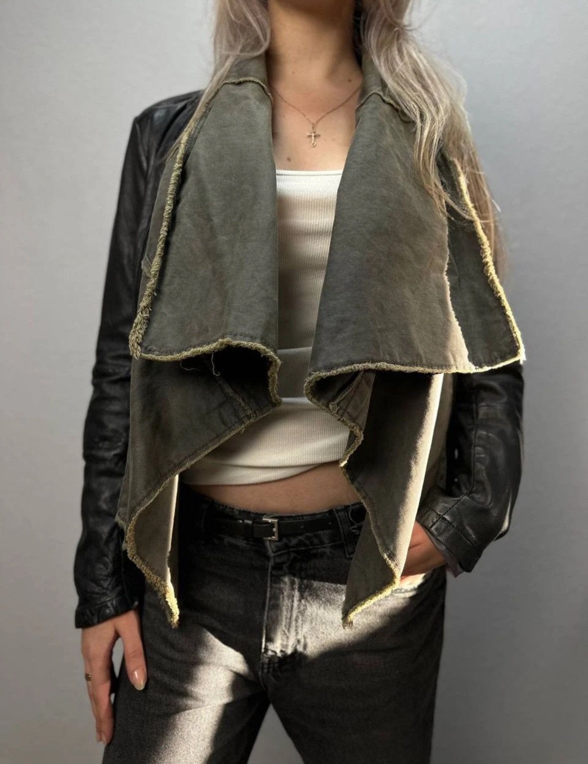 Marithe + Francois Girbaud Freaky Nations leather jacket Avantgarde Gothic Military Size M / US 6-8 / IT 42-44 - 3 Thumbnail