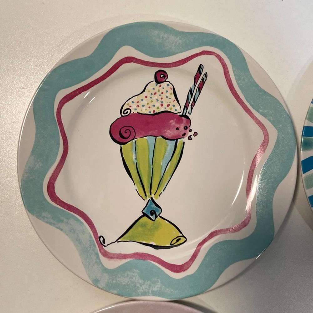 Designer Rosanna l Vintage Set of 4 Unique Dessert Plates Size ONE SIZE - 2 Thumbnail