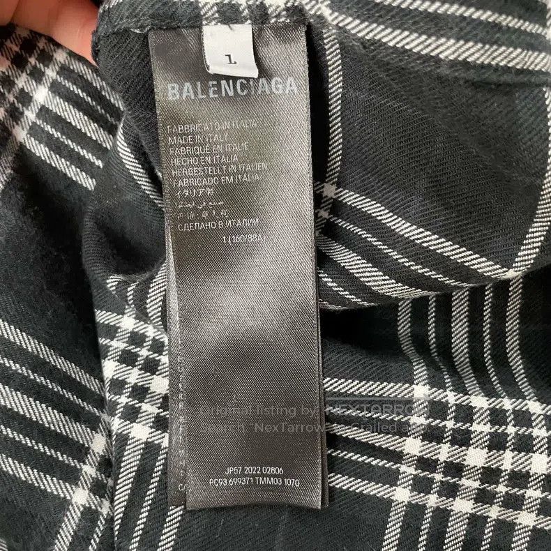 Balenciaga Balenciaga Cotton Black Plaid Shirt Size 1 Size US S / EU 44-46 / 1 - 4 Thumbnail