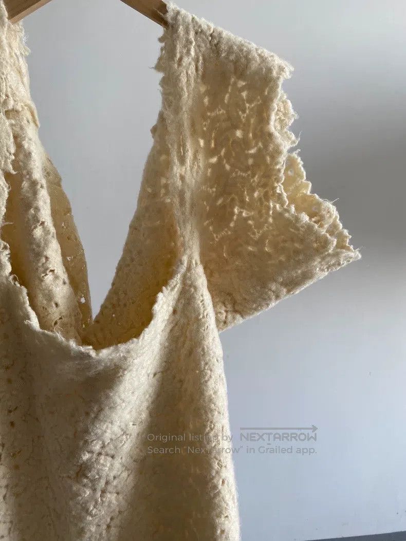Comme des Garcons Comme Des Garcons Lanolin wool lace cream-colored deconstr Size S / US 4 / IT 40 - 4 Thumbnail