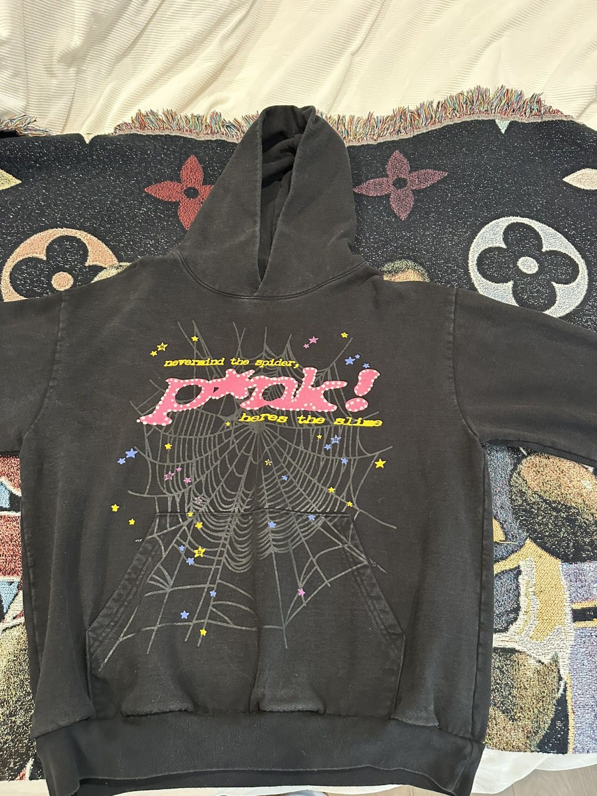Sp5der Sp5der "P*NK" V2 Hoodie (Black) Size US XL / EU 56 / 4 - 1 Thumbnail