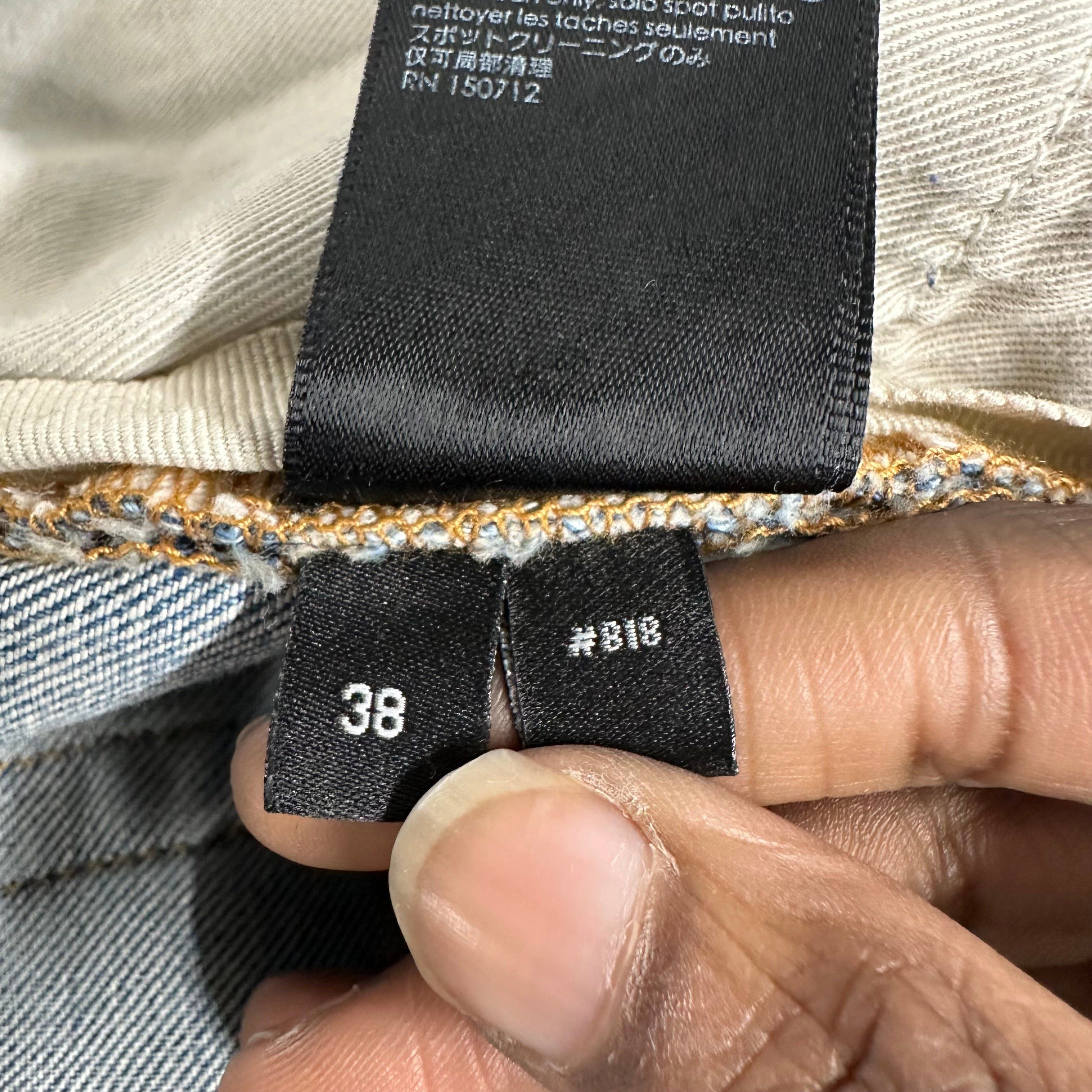 Amiri Amiri MX1 Cracked Orange Blue Denim Jeans Sz 38 Size US 38 / EU 54 - 5 Thumbnail
